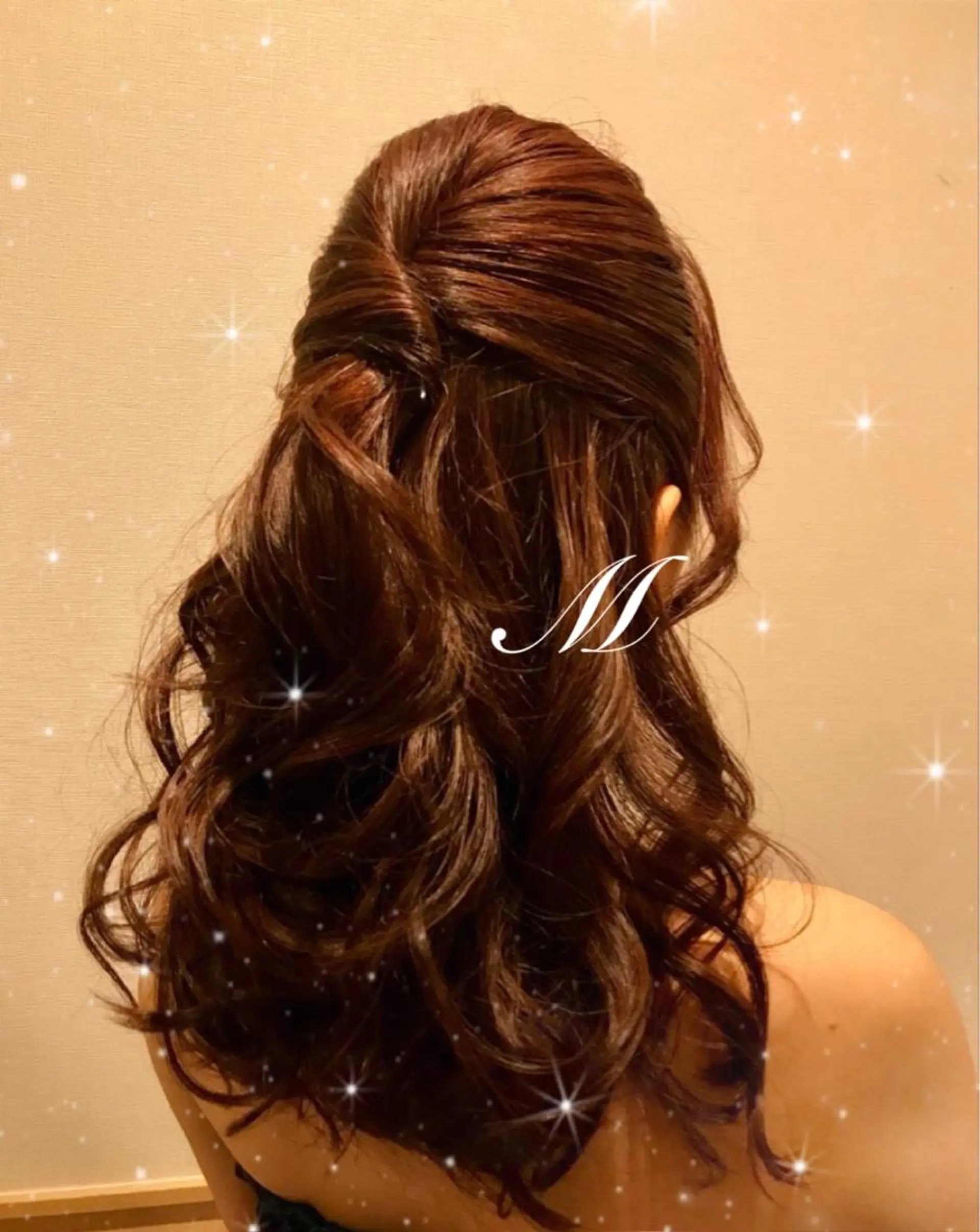 ヘアアレンジ ハーフアップ ヘアセット K Yumiのマツエク・マツパデザイン