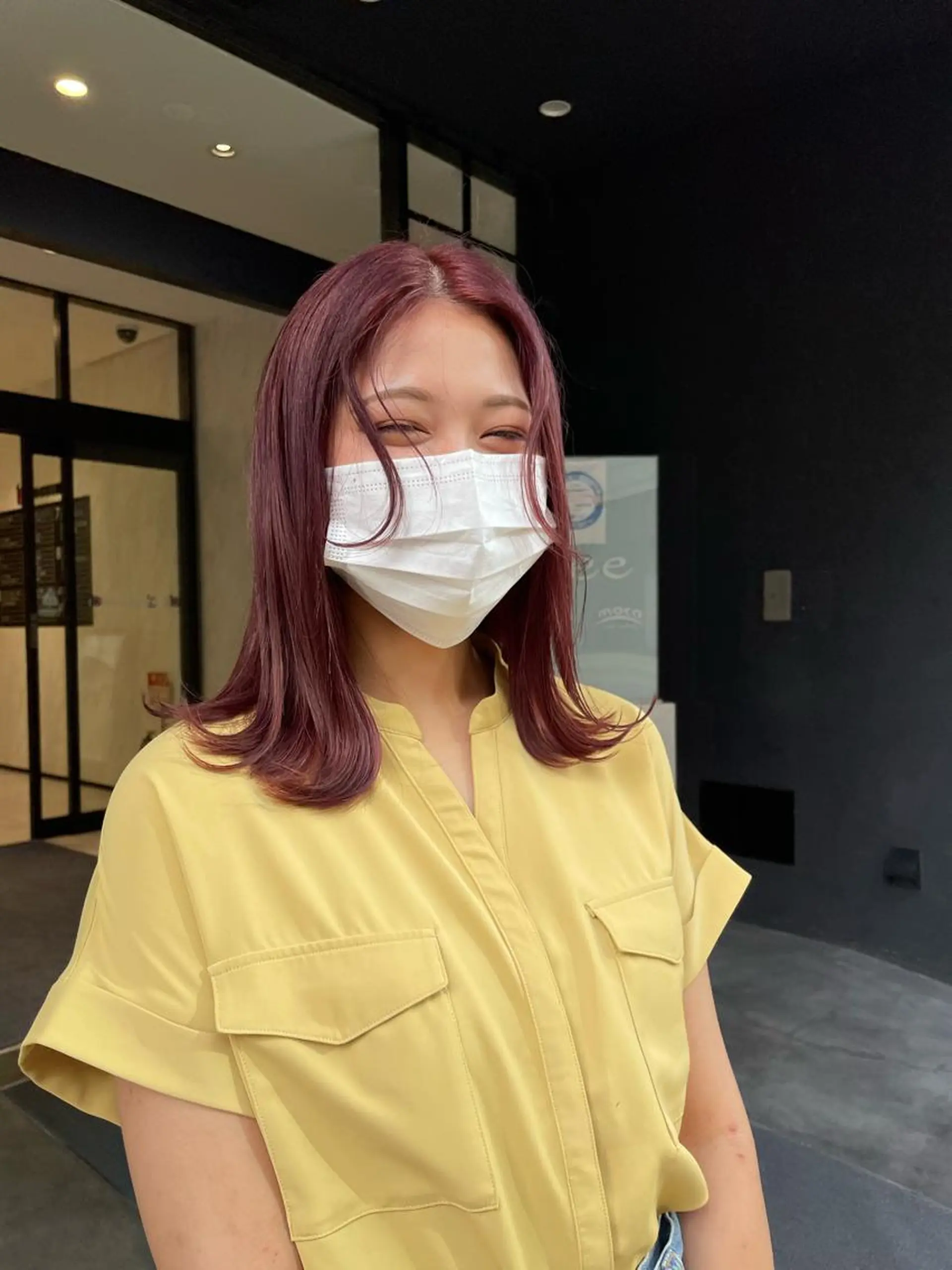 ミディアム カラー yohaku misakiのヘアスタイル