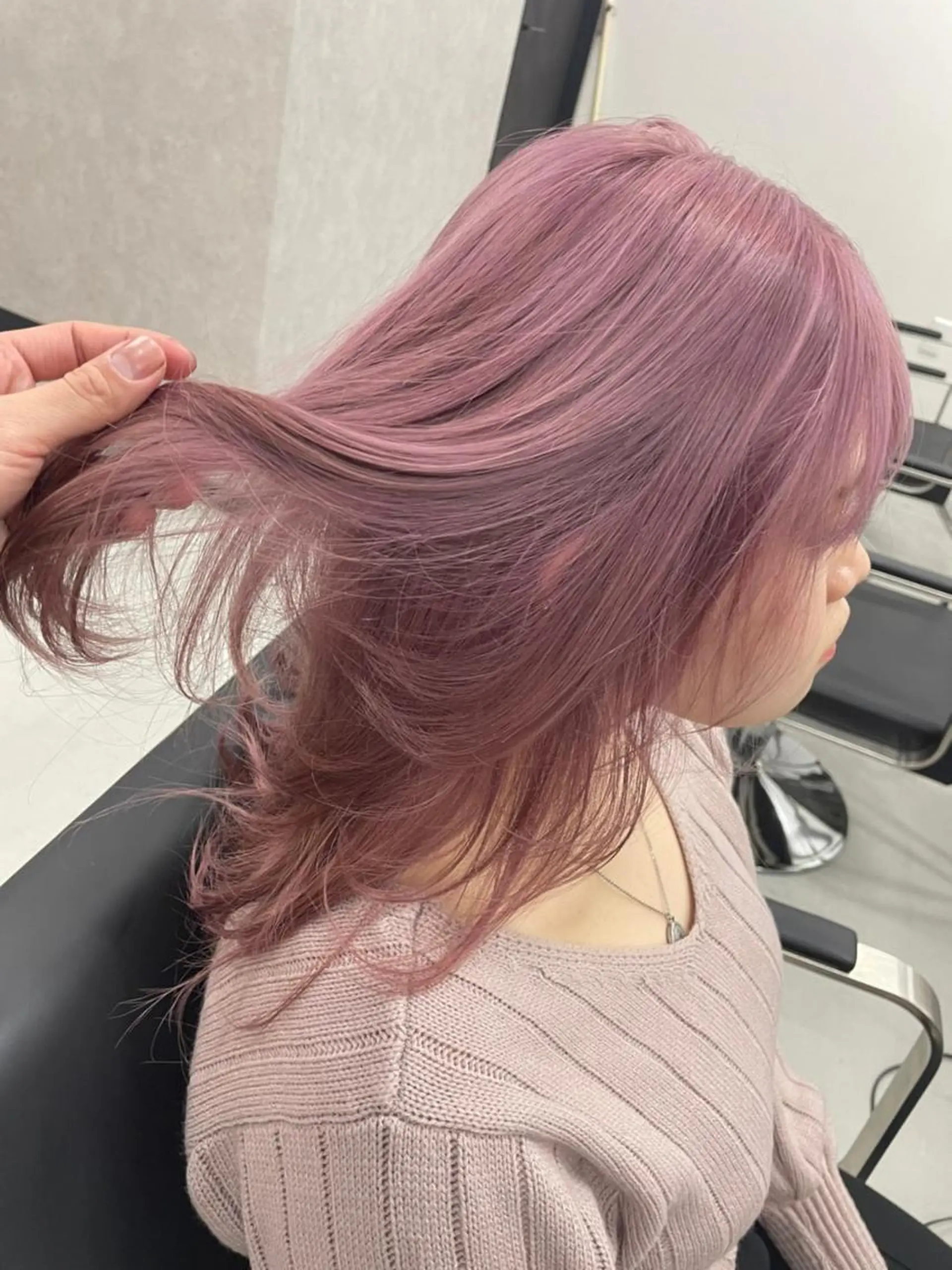 セミロング カラー ヘアアレンジ ブリーチ ケアブリーチ デザインカラー ダブルカラー ハイトーンカラー 髪質改善ケアカラー Eir梅田/中村のヘアスタイル
