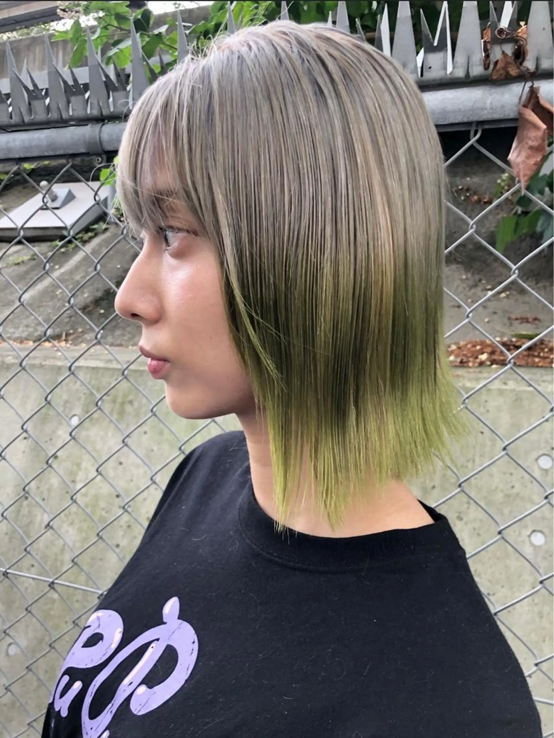 ミディアム イエローカラー アメモリ ヒロアキのヘアスタイル