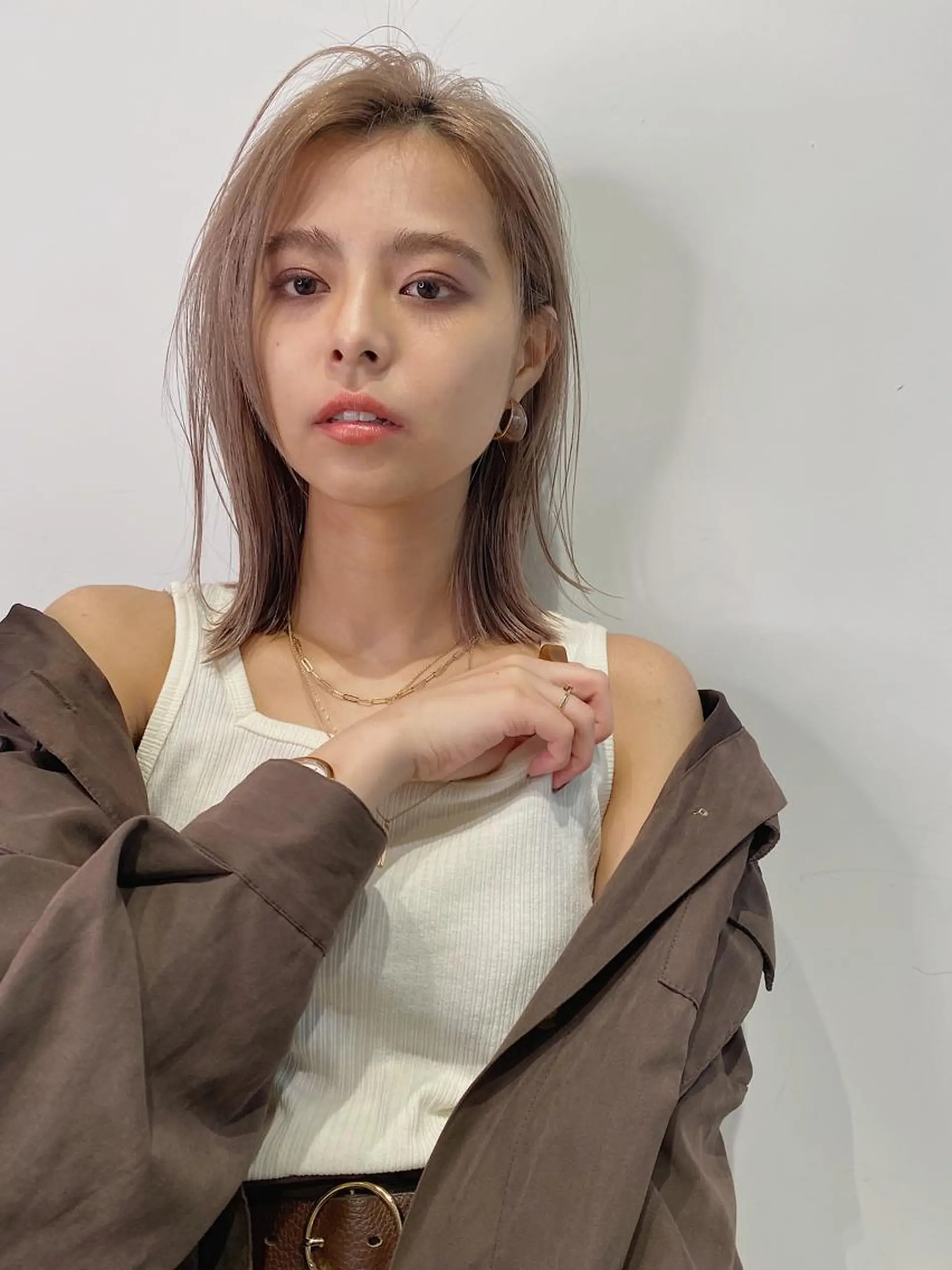 ミディアム すぎもと さき⚡️ 朝ラク・*パーマのヘアスタイル