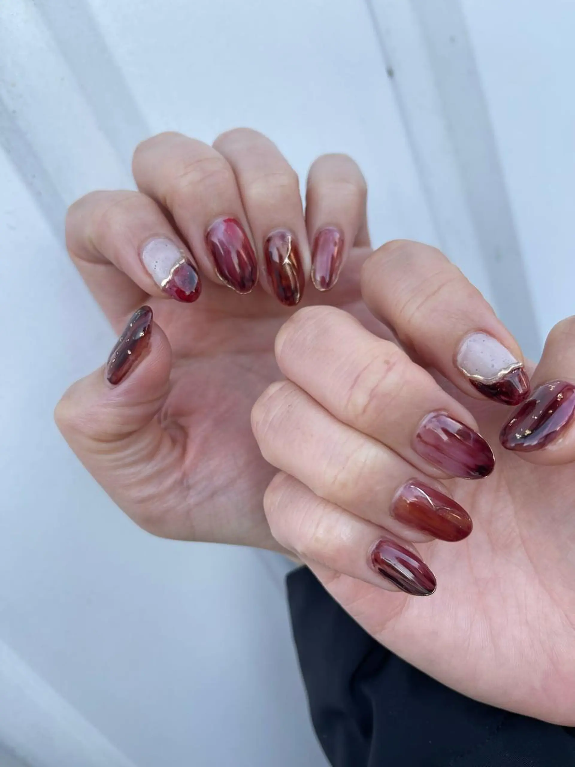 ネイル ボルドー ジェルネイル メンズネイル ニュアンスネイル ワンカラーネイル ハンドネイル フットネイル leaaloha　byBROWN HAIR所属・レアアロハ宇都宮 /ネイル.脱毛のネイルデザイン