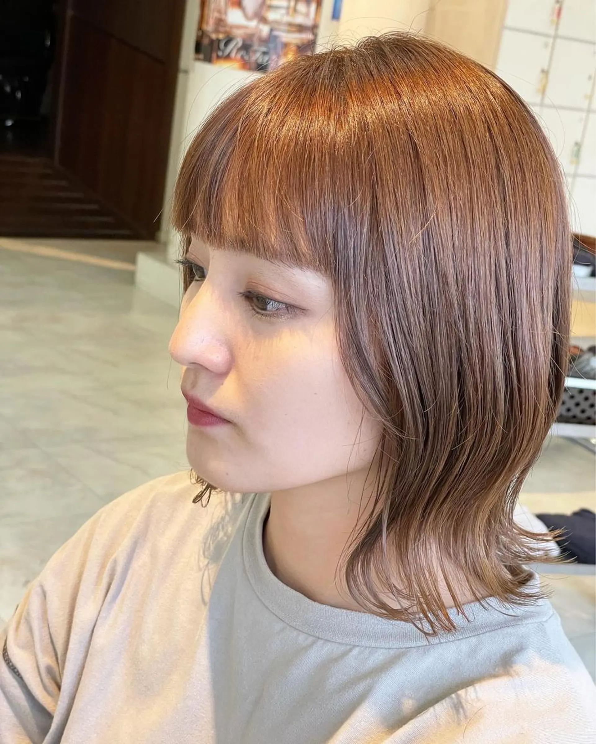 ミディアム ボブ 外ハネヘア 本田 卓也のヘアスタイル