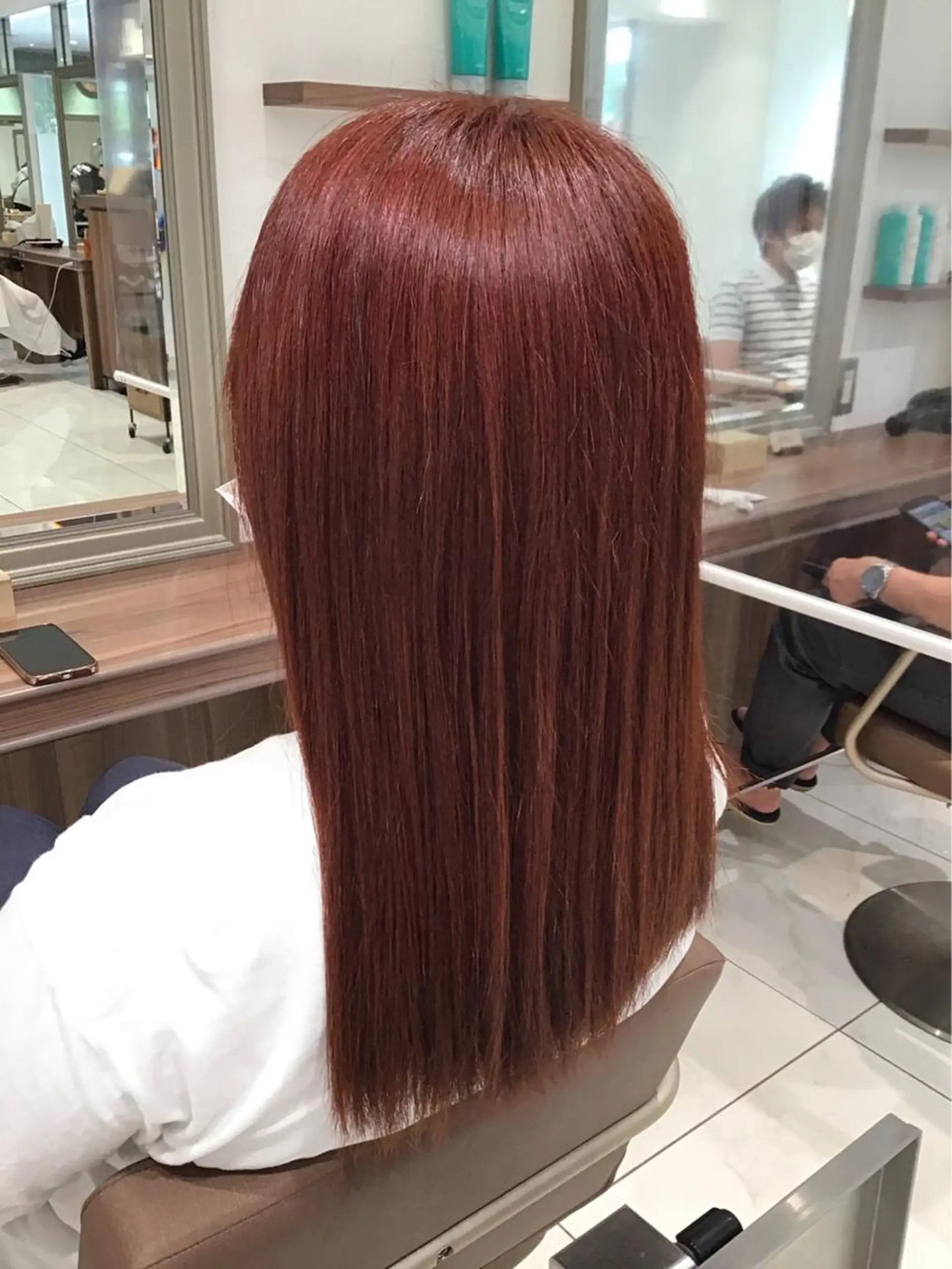 セミロング カラー ブラウンカラー オレンジ neaf【六本木】所属・モテ髪/レイヤー 六本木/佐藤ゆり🎀のヘアスタイル