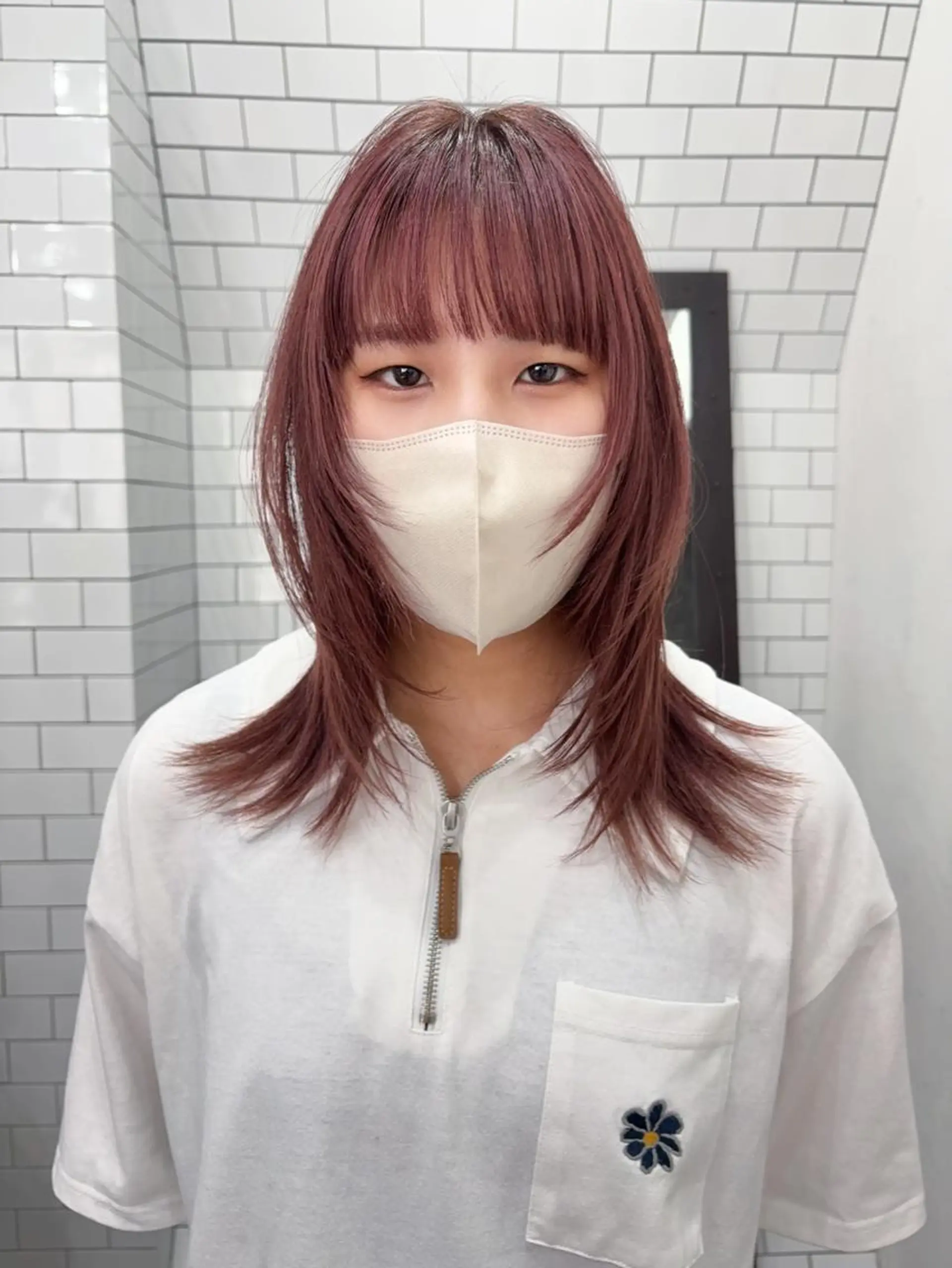 セミロング カラー レイヤーカット 山本 真之介のヘアスタイル