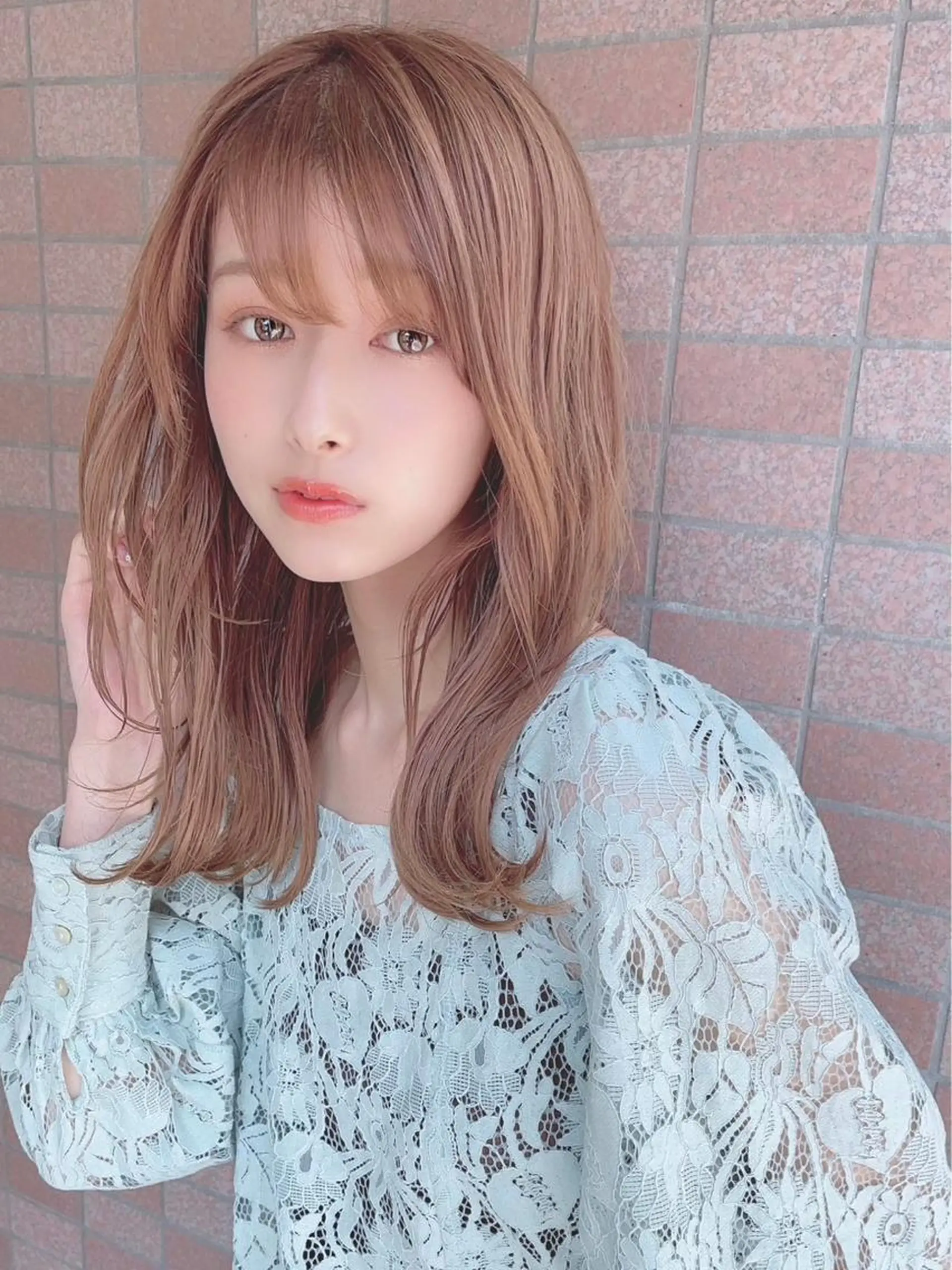 セミロング カラー パーマ ヘアアレンジ 【公式】amble luxe池袋東口💛のヘアスタイル