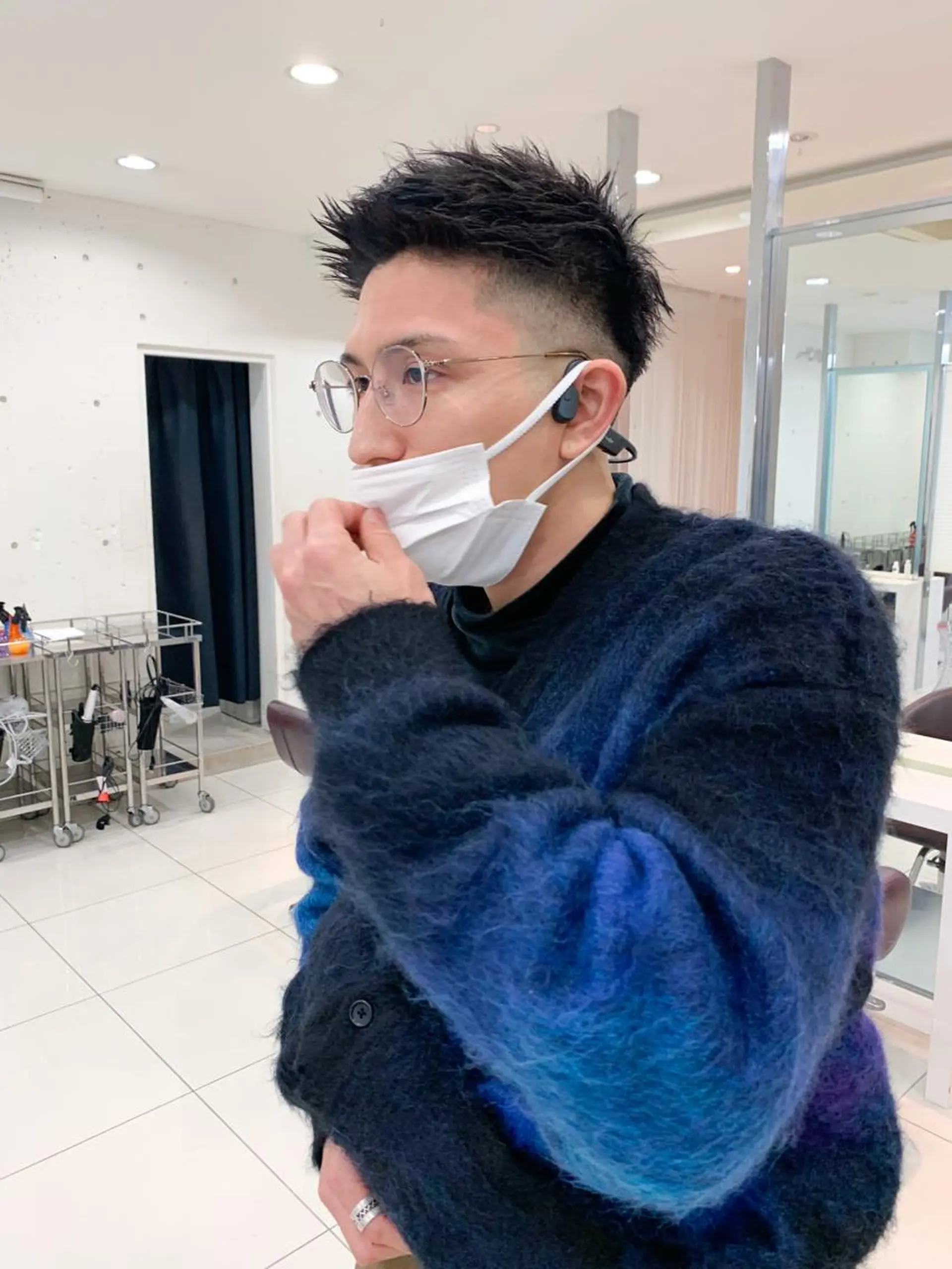ショート パーマ メンズ フェードカット メンズパーマ スキンフェード メンズツイストパーマ ツイストパーマ 原宿パーマ kazuのヘアスタイル