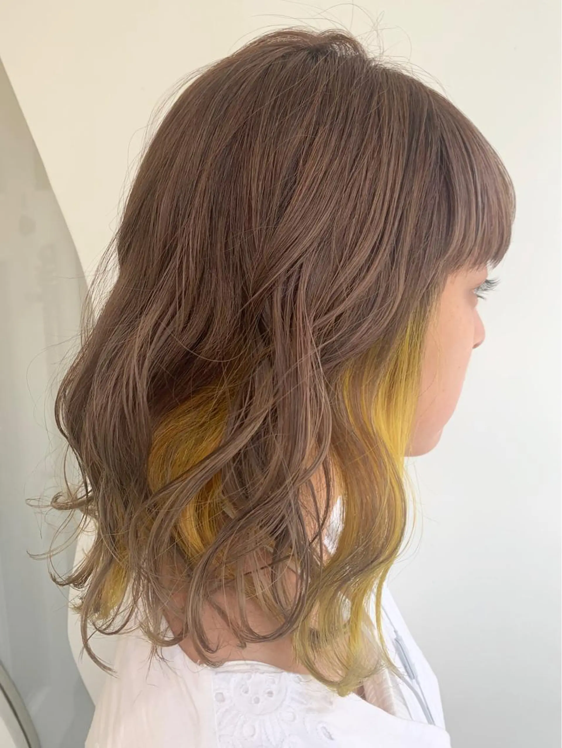 ミディアム イエローカラー 【ボブ/個室サロン】 癒し空間mimuraのヘアスタイル