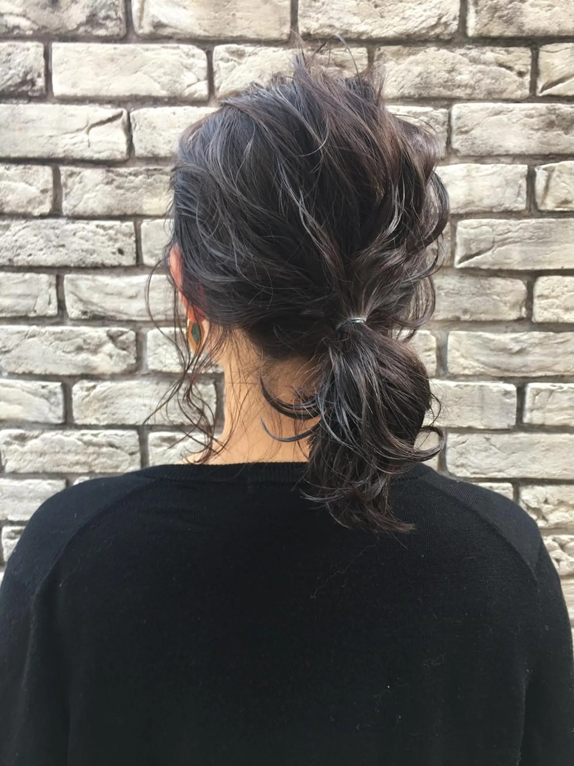 ミディアム カラー グレージュ バイオレットカラー バイオレットグレージュ レイヤーカット BLend 渋谷のヘアスタイル