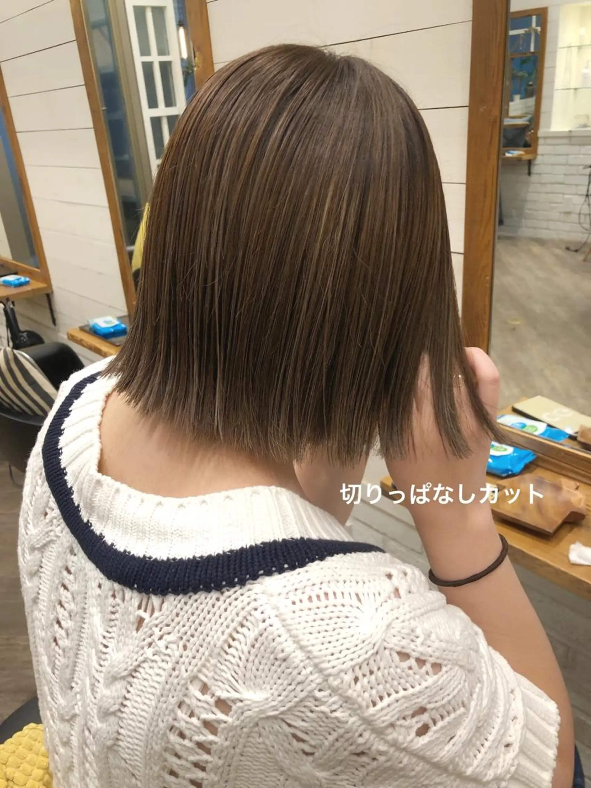 ショート 切りっぱなしボブ ボブ カット ヘアカラー トリートメント ヘッドスパ ヘアセット Hair Salon BOTTOMS所属・✨透明感ケアカラー✨ 長野ゆきなのヘアスタイル
