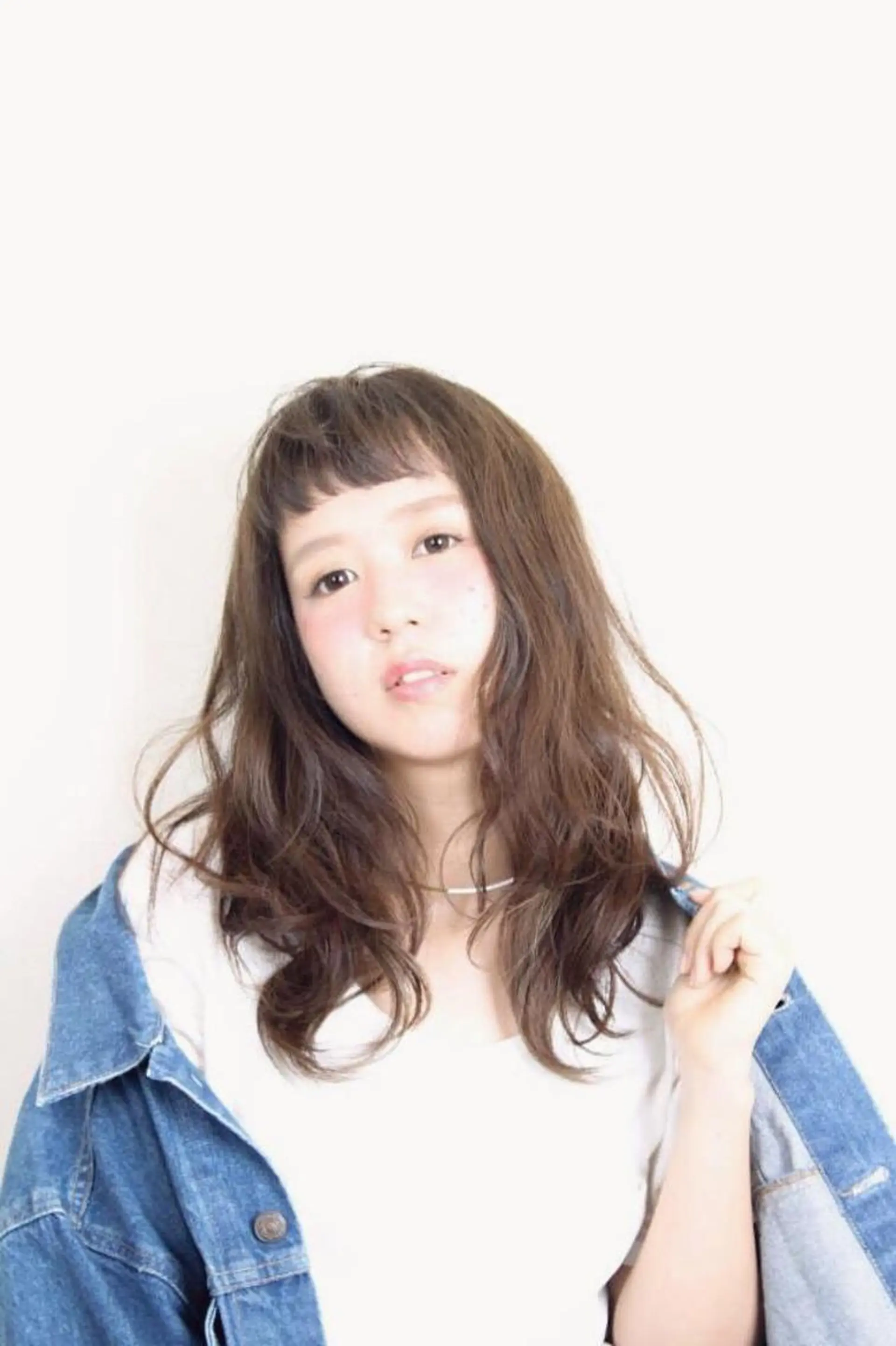 ロング カラー パーマ イシハラ アズサのヘアスタイル