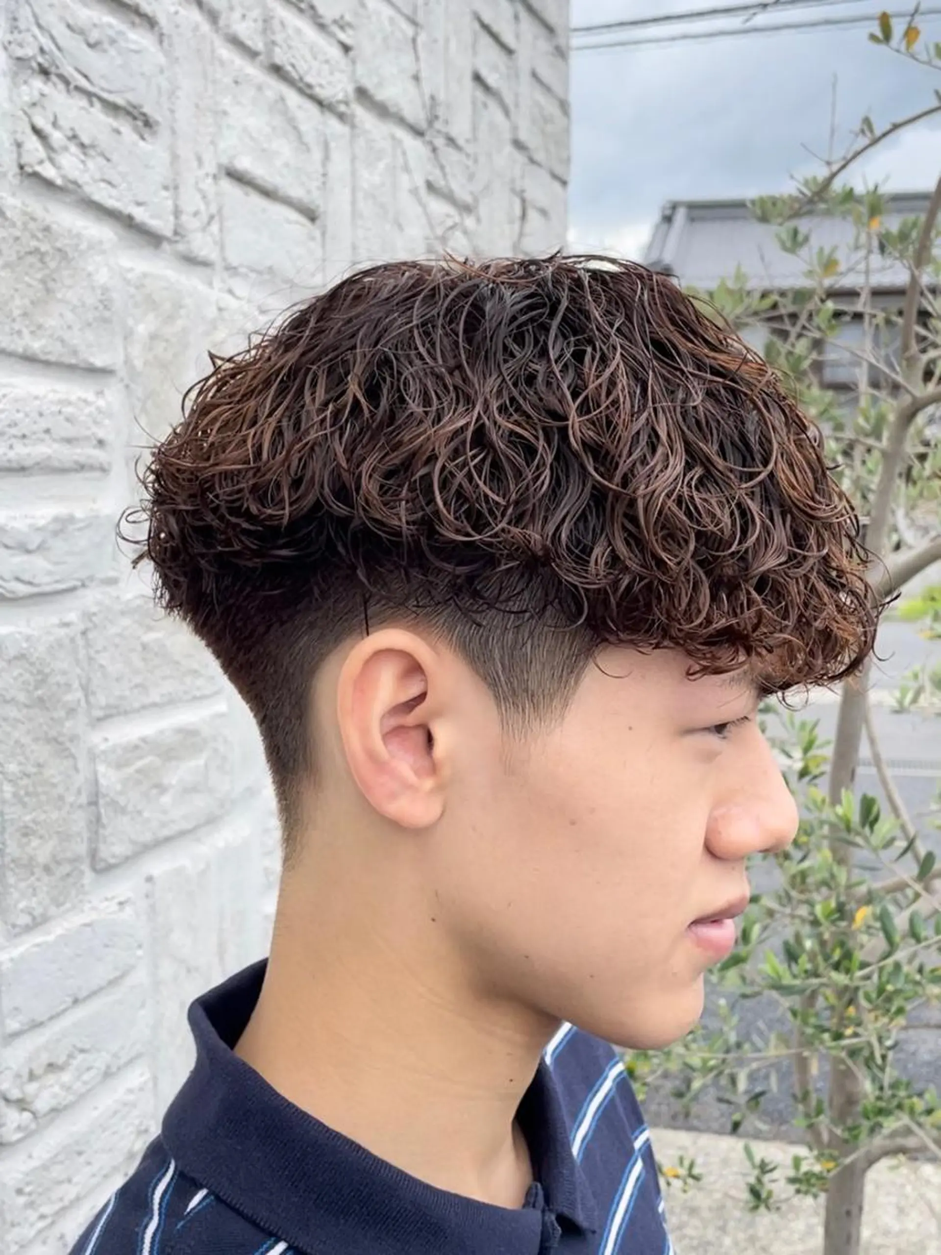 パーマ メンズ 波巻きパーマ カット パーマ アタ ムのヘアスタイル