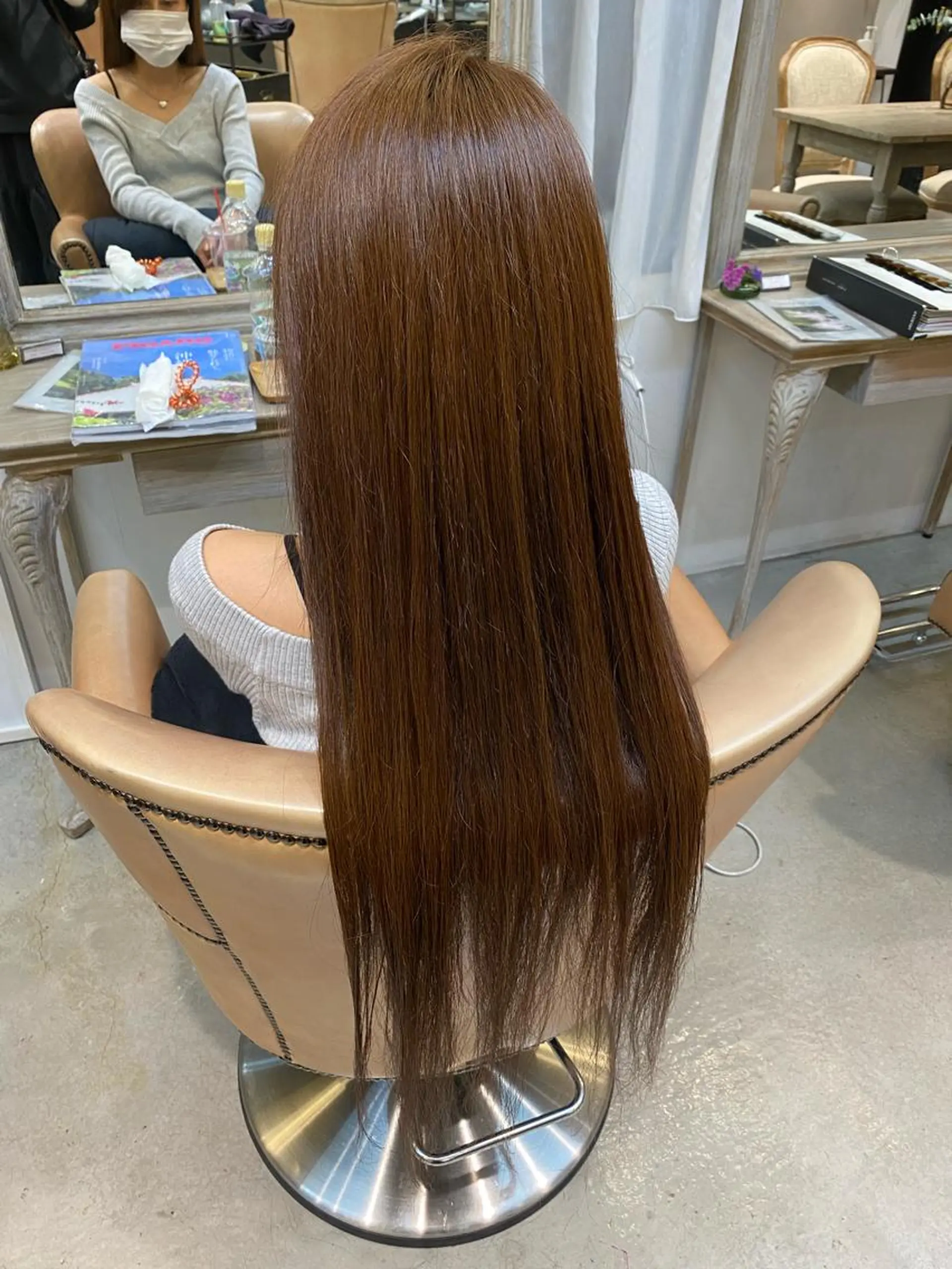 ロング カラー ブラウンカラー しまだ みゆのヘアスタイル