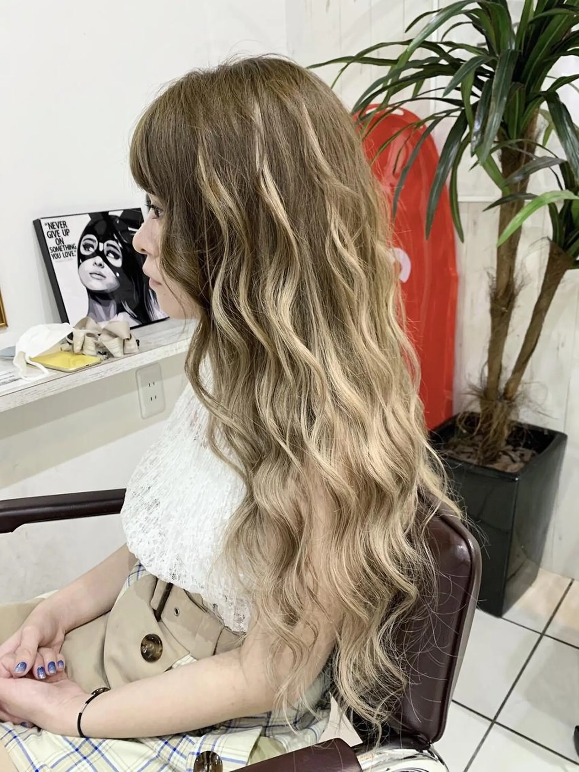ロング カラー ヘアアレンジ レミーエクステ大阪 Device梅田のヘアスタイル