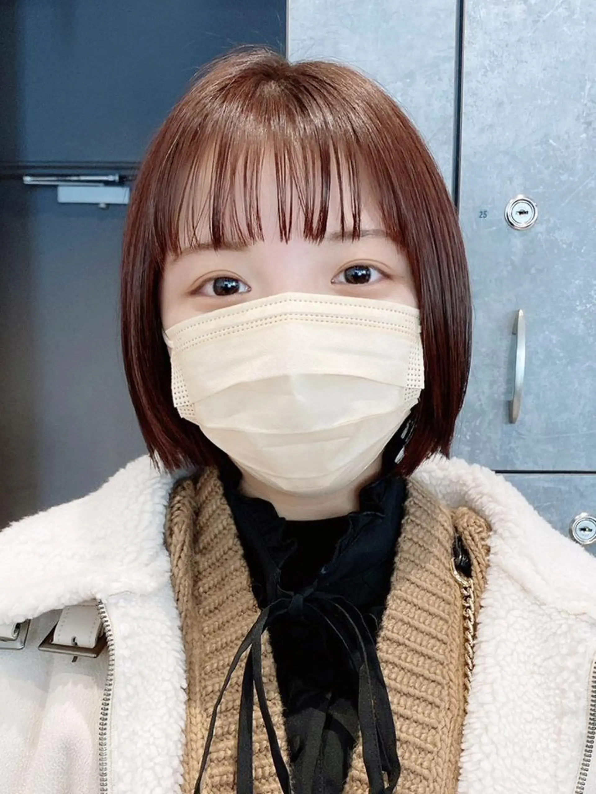 ショート カラー パーマ ヘアアレンジ ブラウンカラー オレンジ オレンジブラウン カット ヘアカラー トリートメント ITbyALBUM 八王子店のヘアスタイル