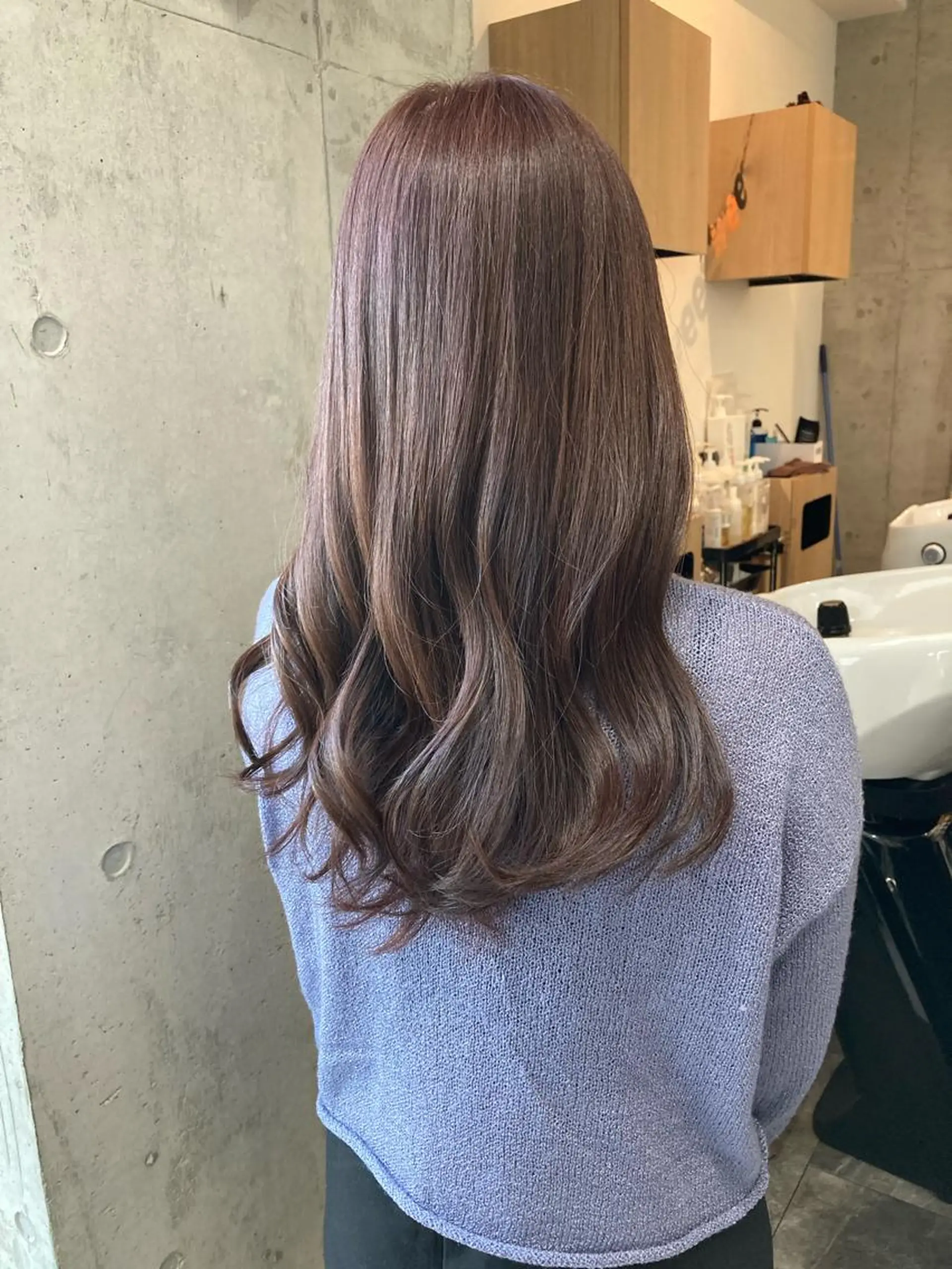 ロング カット ヘアカラー トリートメント ✨色持ちの良い艶 カラー✨蟹江真世のヘアスタイル