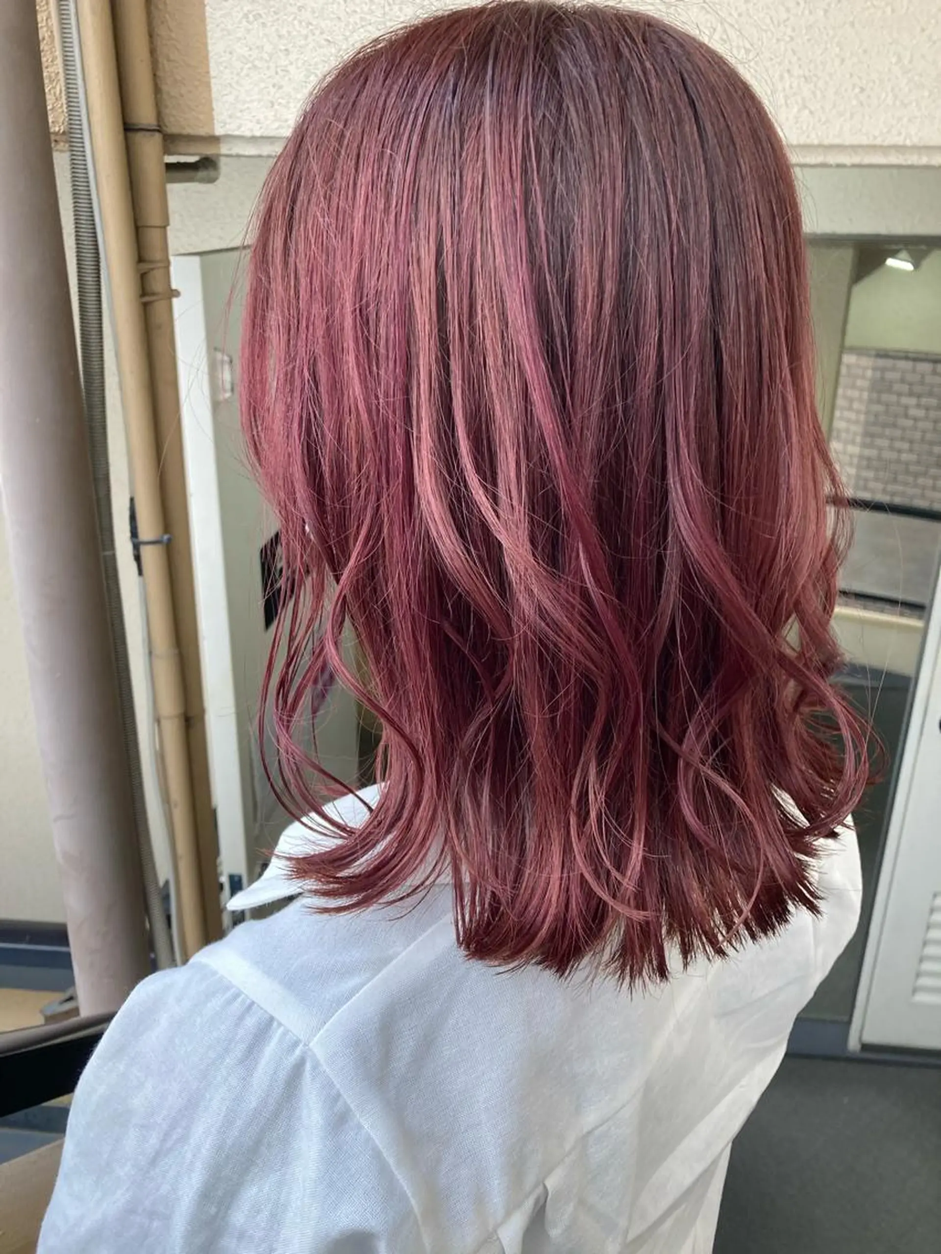 ミディアム カラー ピンクカラー カット ヘアカラー トリートメント 🌸髪質改善特化🌸 店長　ゆうやのヘアスタイル