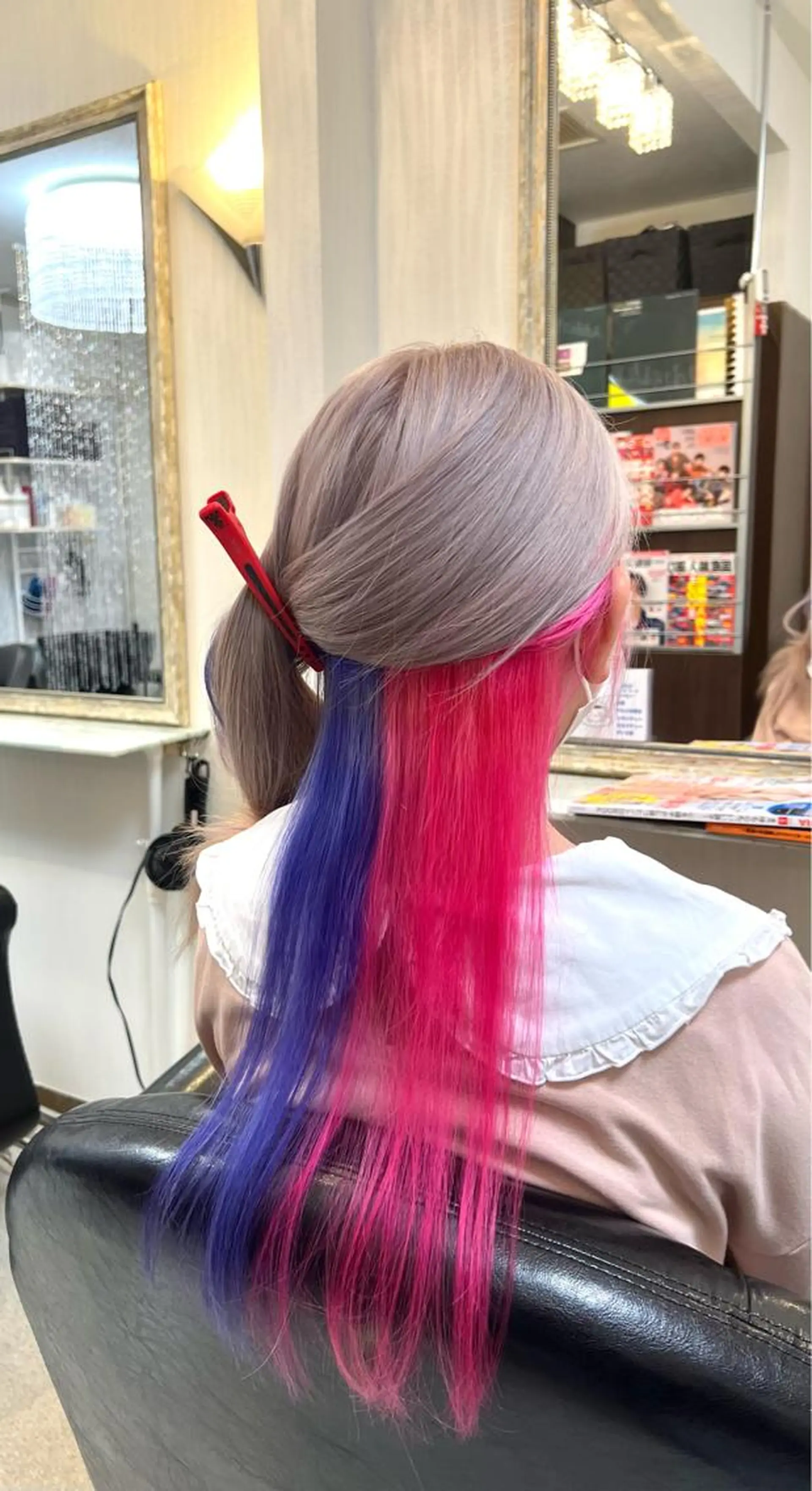ロング カラー ベージュカラー インナーカラー ホワイトベージュ KEN 🌟のヘアスタイル