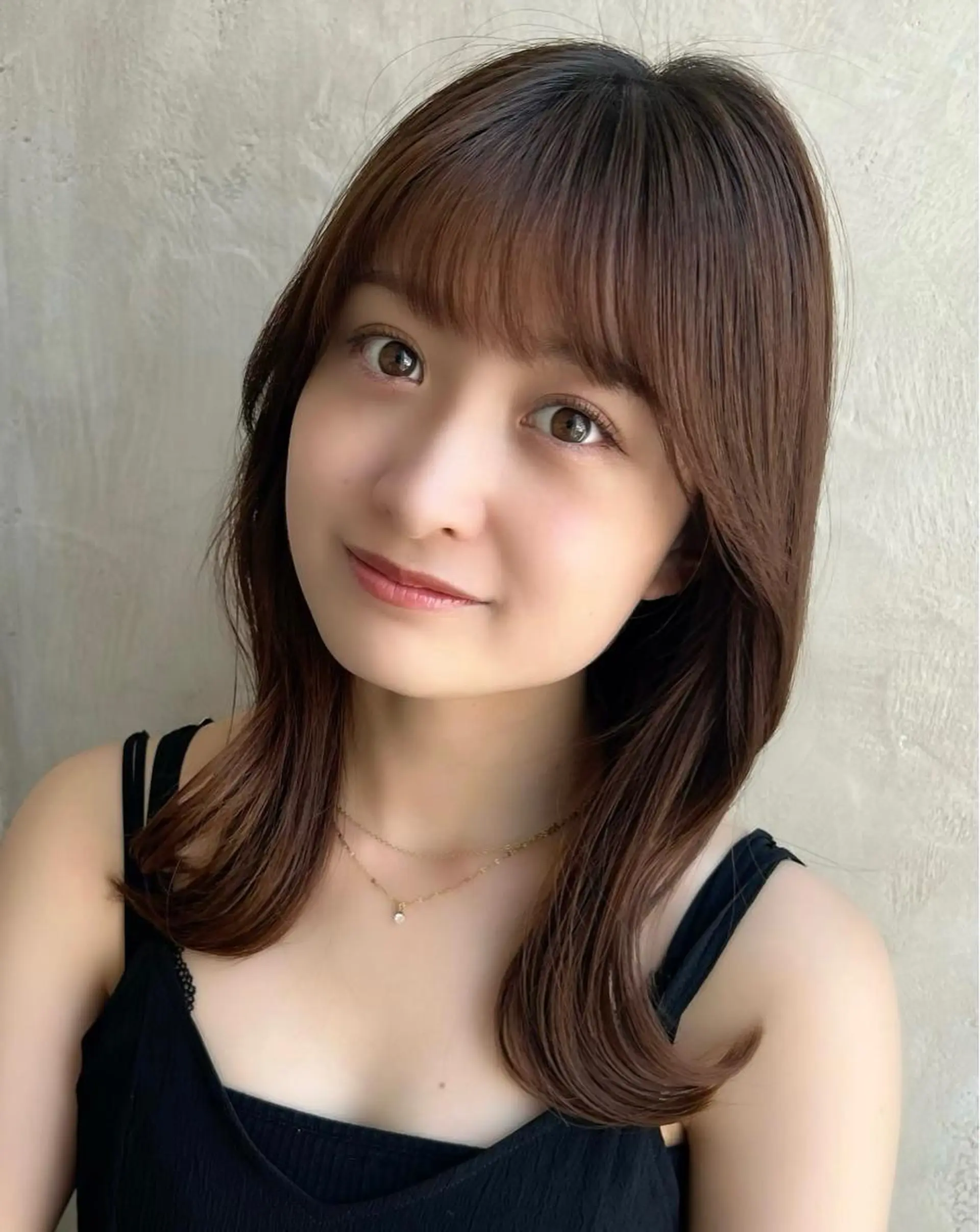 セミロング カラー ベージュカラー ブラウンカラー くびれヘア 髪質改善 縮毛矯正 カット ヘアカラー トリートメント 🧡くびれヘア/前髪 顔周り🧡久原結衣のヘアスタイル