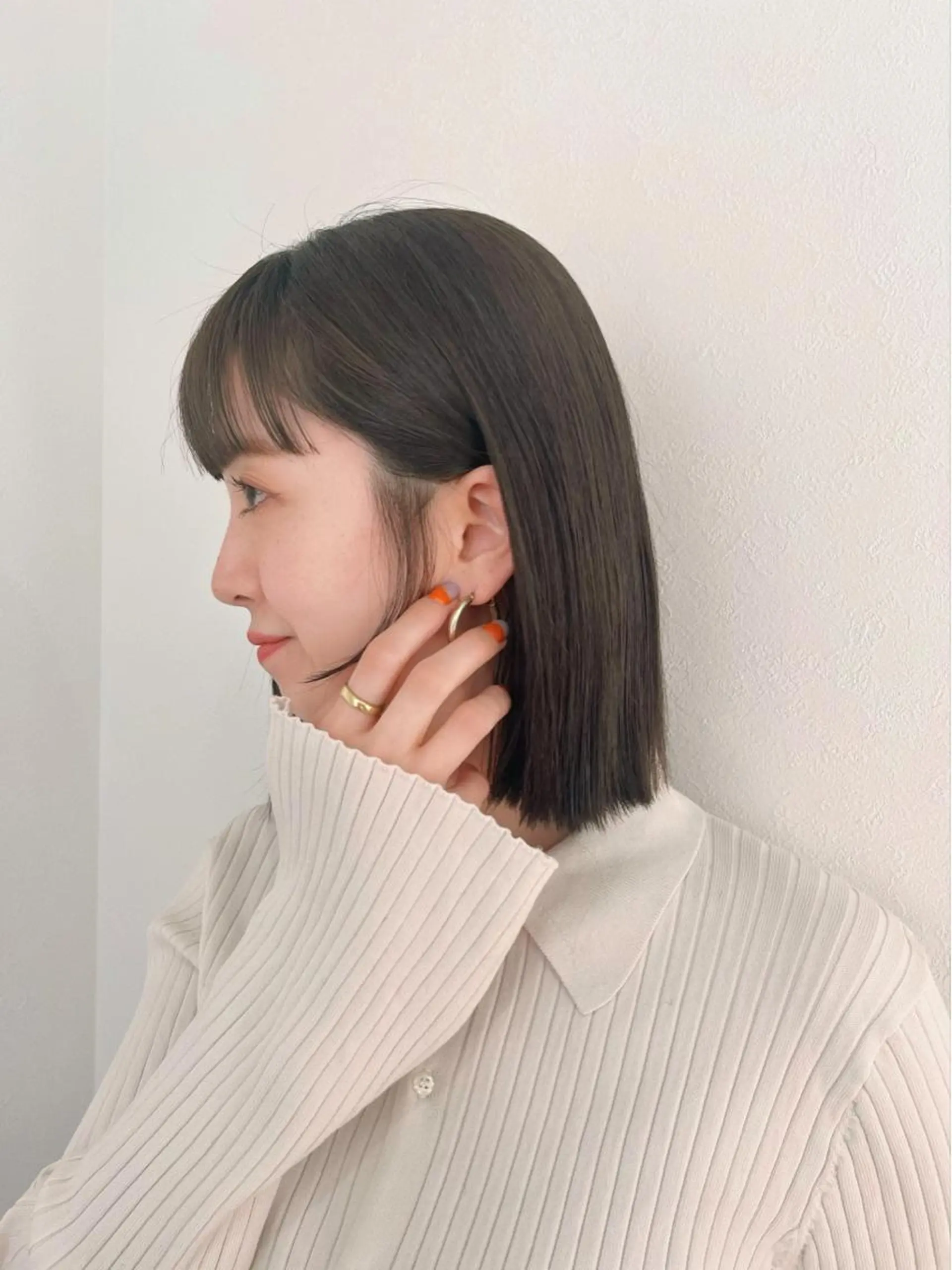ミディアム カット 義本 風佳のヘアスタイル