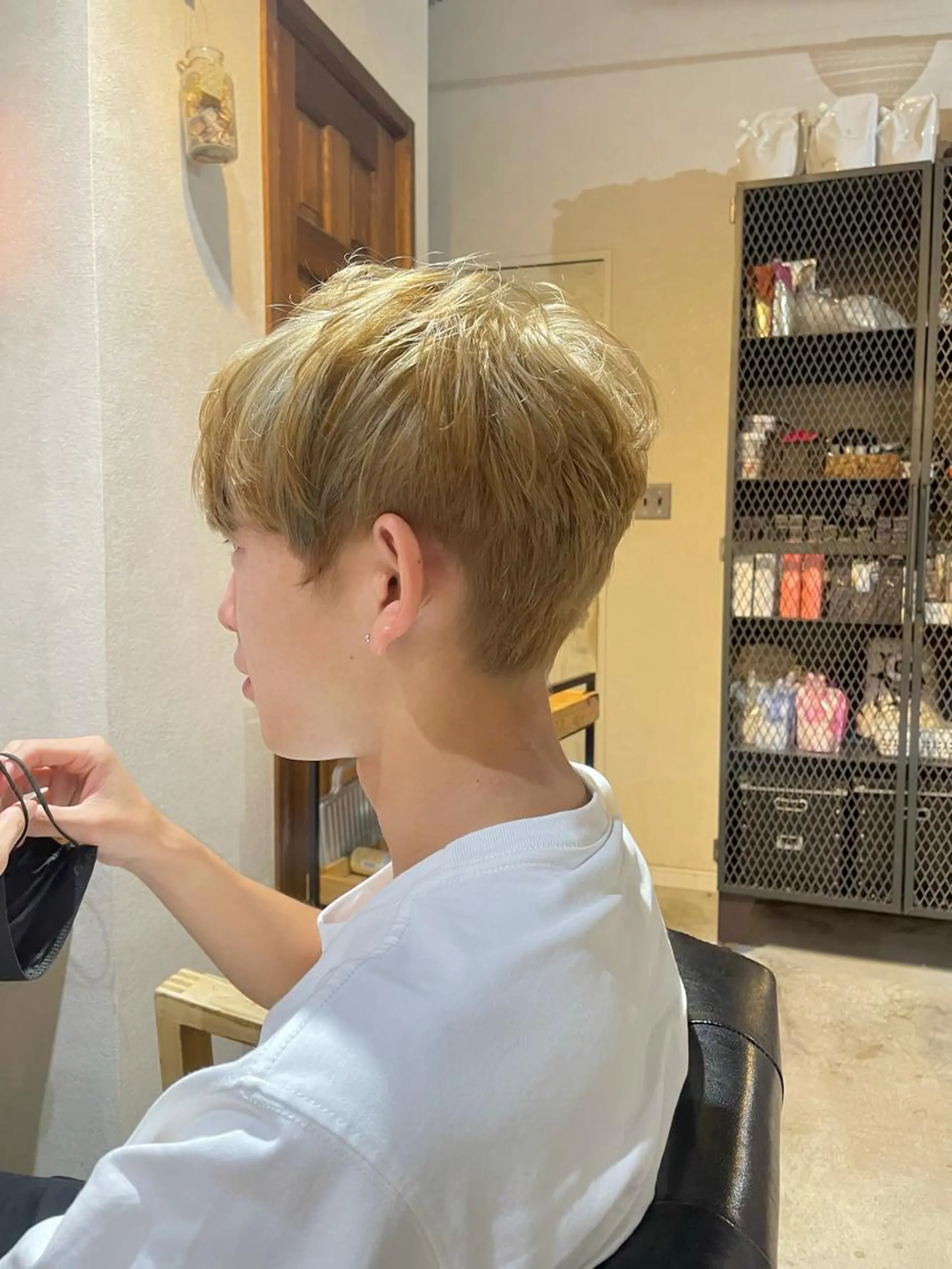 メンズ メンズブリーチ ヘアカラー トリートメント 名古屋/メンズパーマ 西村侑真のヘアスタイル