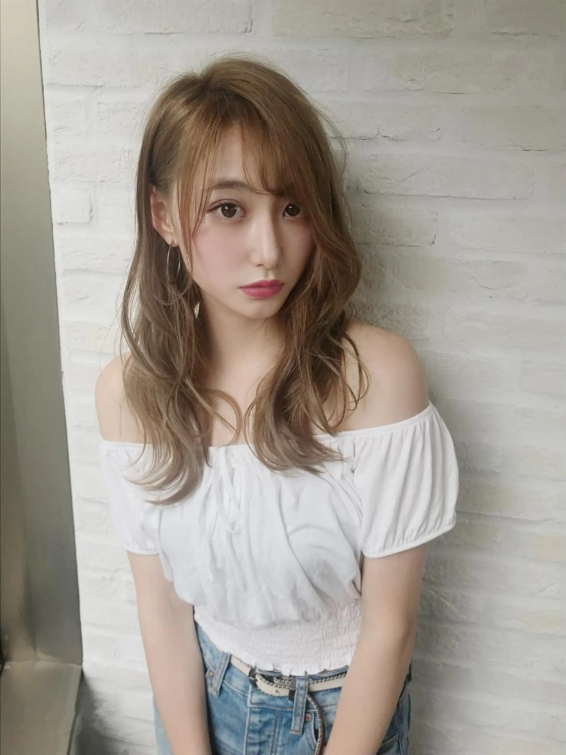 セミロング カット ヘアカラー トリートメント ヘアリゾート粋　新宿三丁目本店所属・前地 麻衣のヘアスタイル