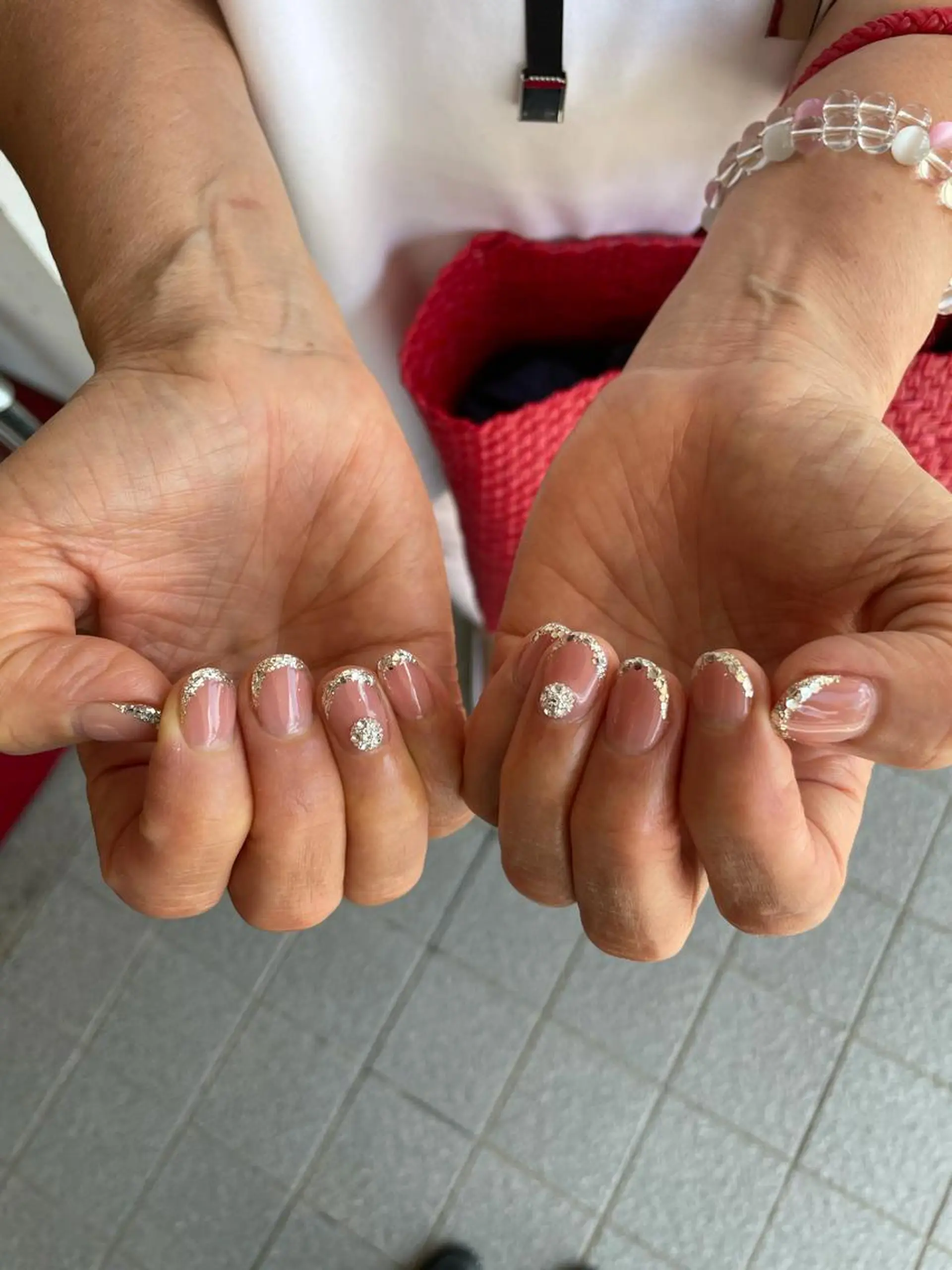 ネイル フレンチネイル ガラスフレンチ ハンドネイル フットネイル HAIR MAKE Aila所属・Aila.nail _F_AYUMIのネイルデザイン