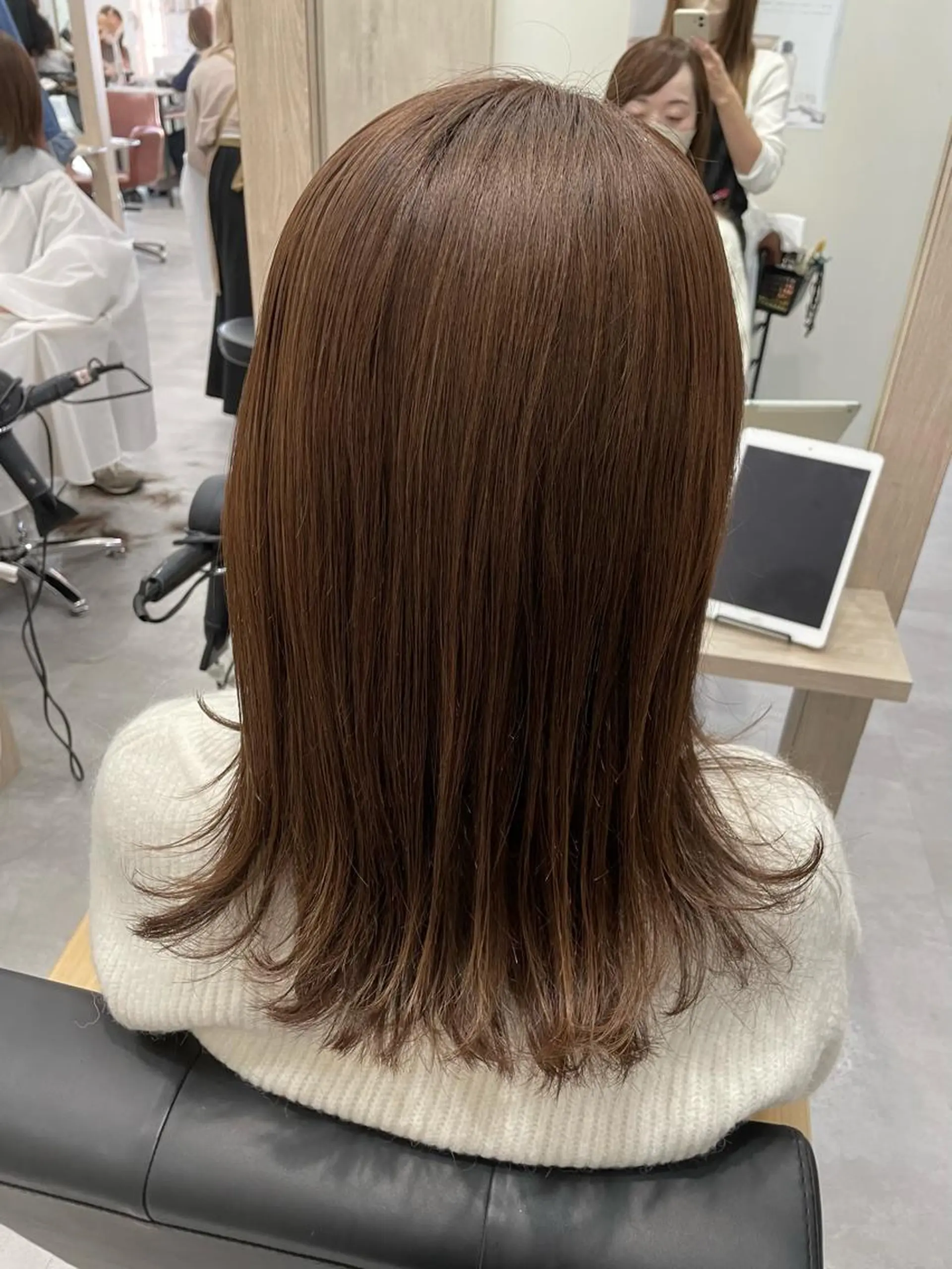 セミロング ヘアカラー 永田 まどかのヘアスタイル