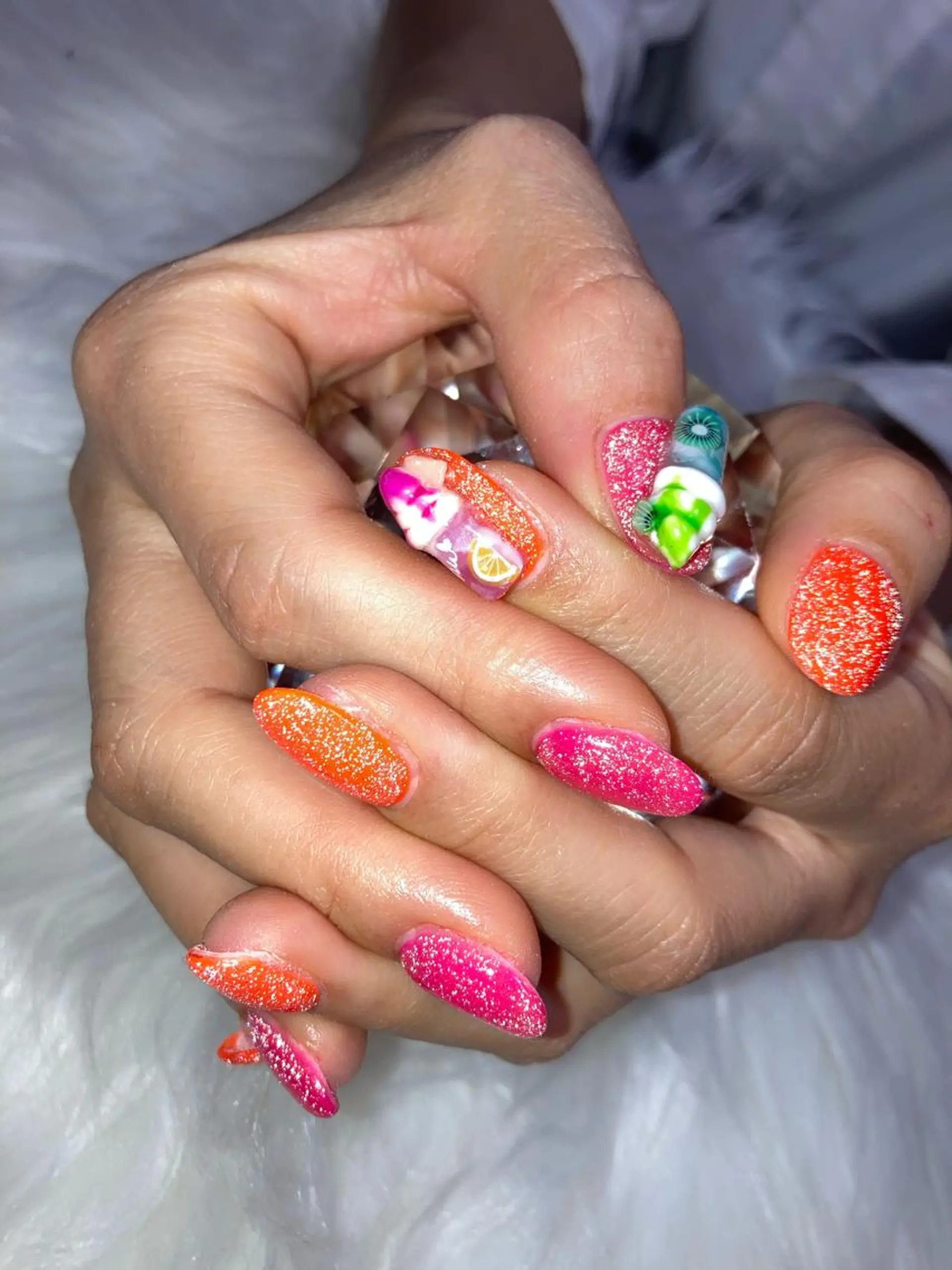 ミディアム ネイル フラッシュネイル nail yukkoのネイルデザイン