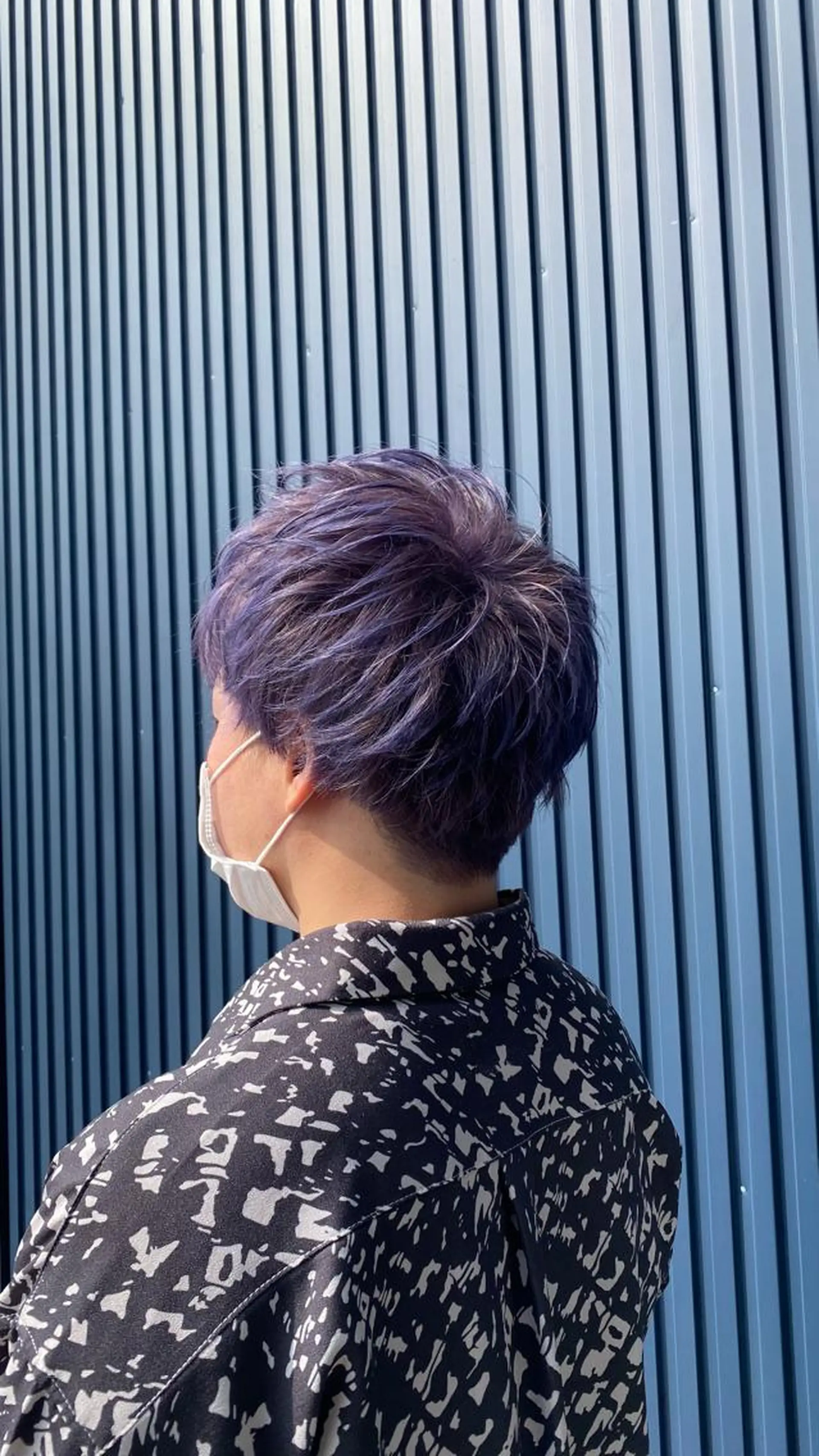 ショート カラー メンズ パープルカラー 浅野  勇貴のヘアスタイル