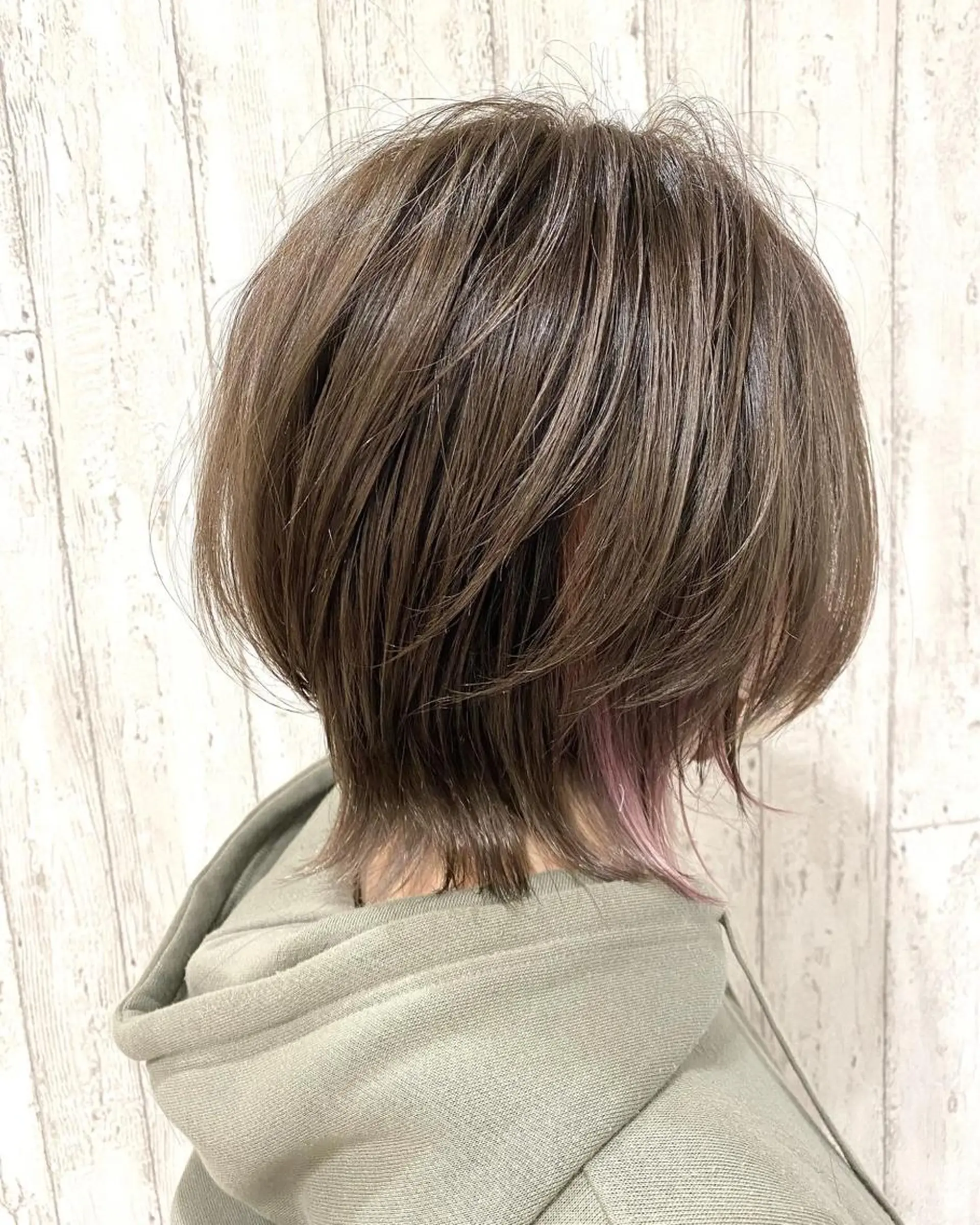 ショート カラー インナーカラー ピンクカラー ウルフカット カット トリートメント ⭐️⭐️縮毛矯正の スペシャリスト松本✨のヘアスタイル