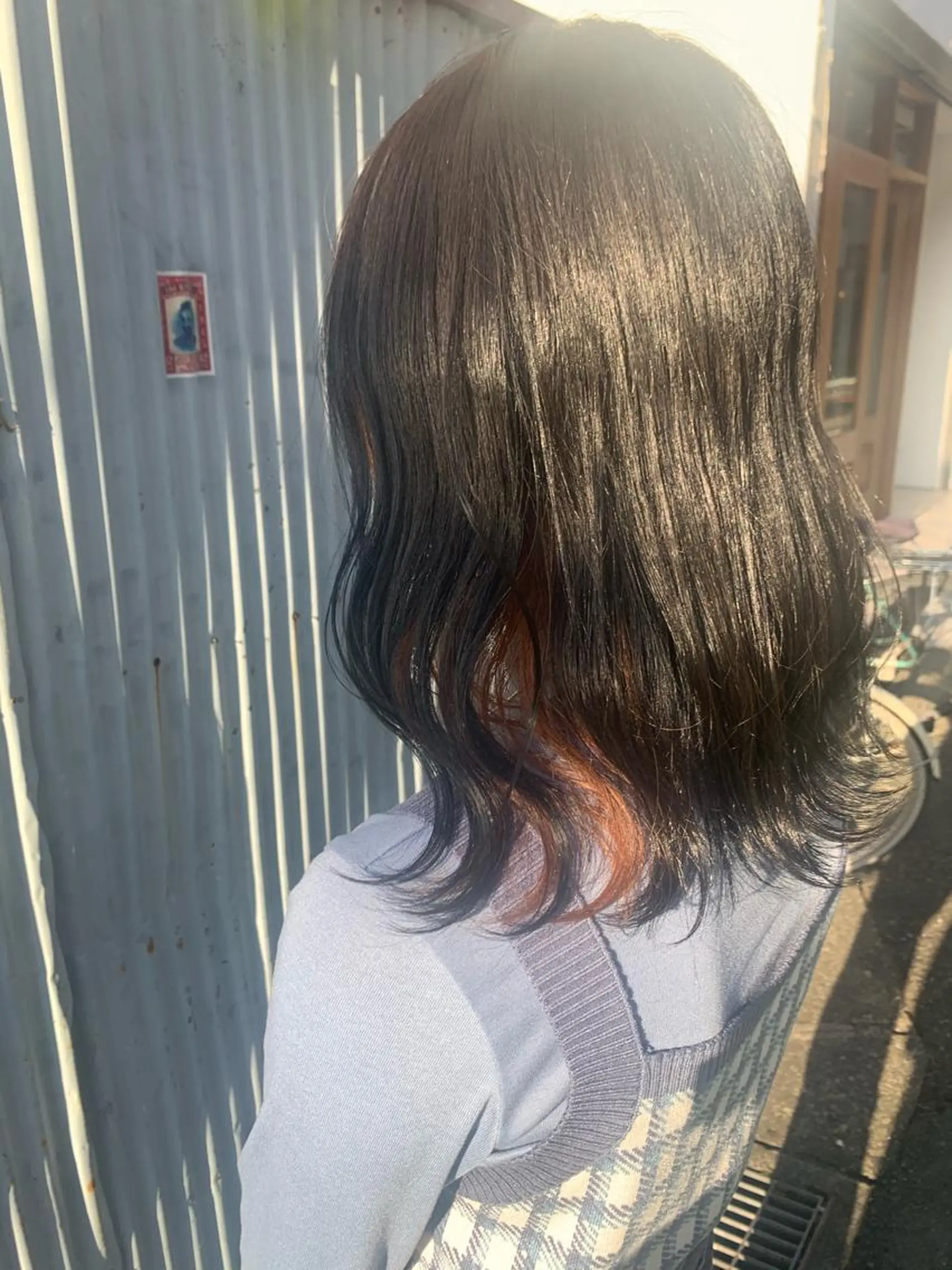 ミディアム カラー イヤリングカラー グレージュ オリーブグレージュ オリーブグレー オレンジ ヘアカラー 中目黒🌼 🌼ハナのヘアスタイル