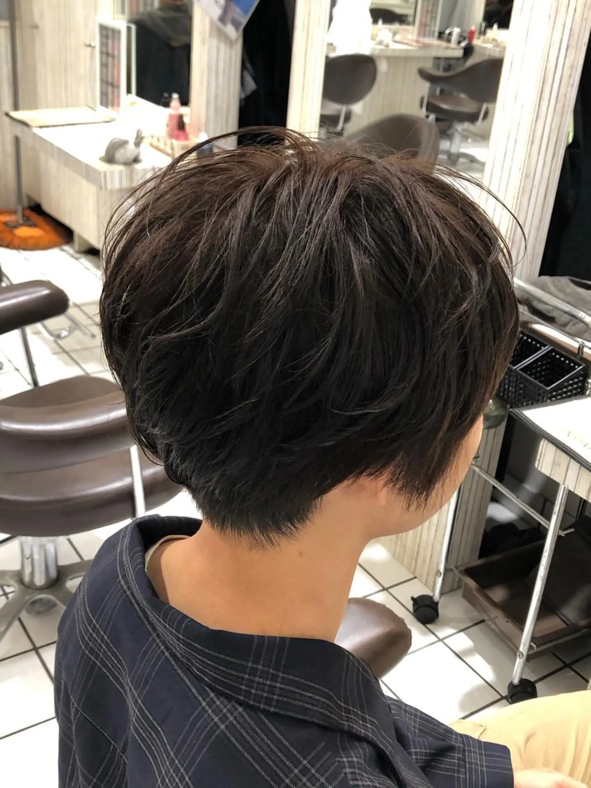 ショート カラー カット パーマ トリートメント est hair Ameri 松戸店所属・和田 真弥のヘアスタイル
