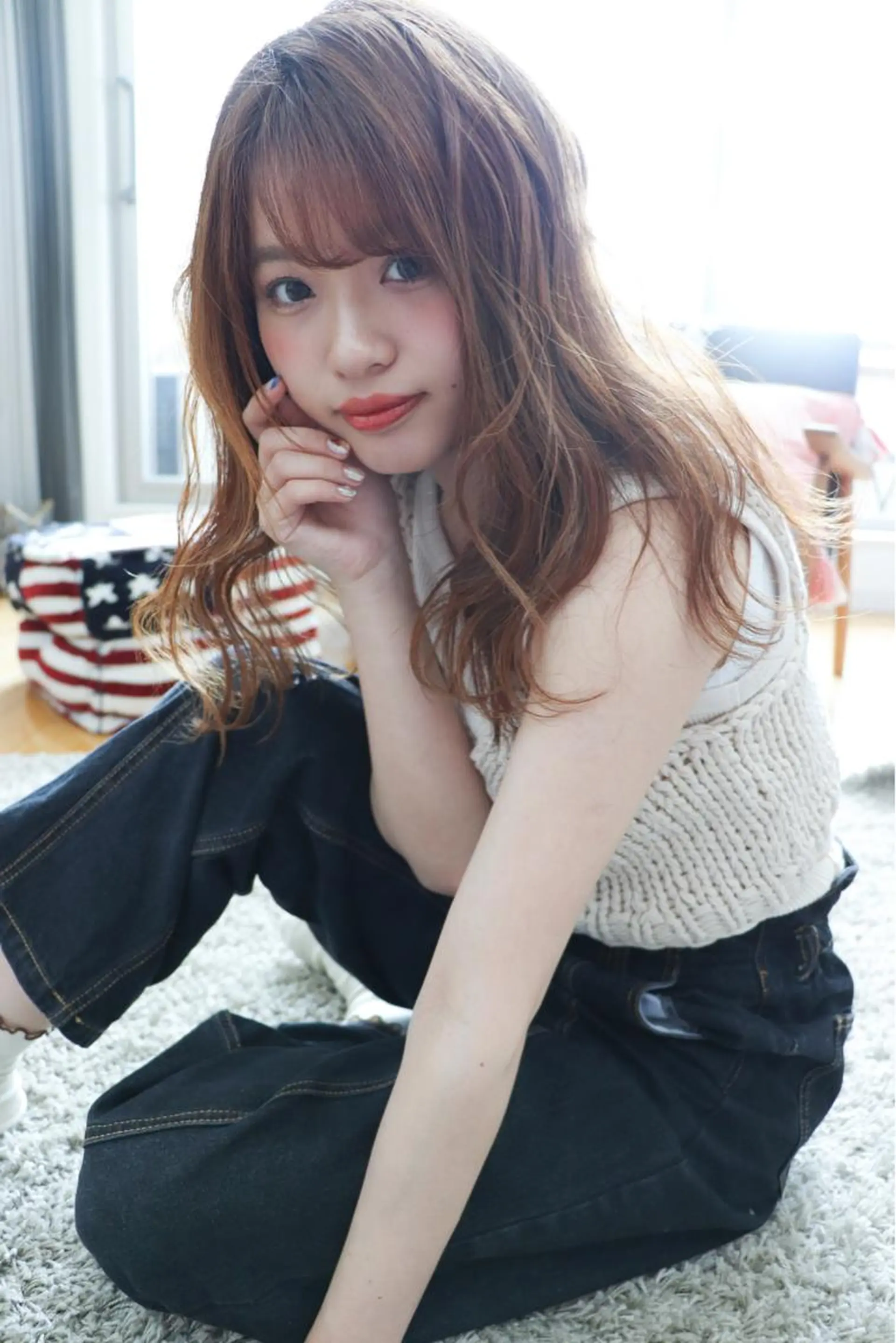セミロング アッシュ カット ヘアカラー トリートメント 代表山口ひな 髪質改善のプロのヘアスタイル