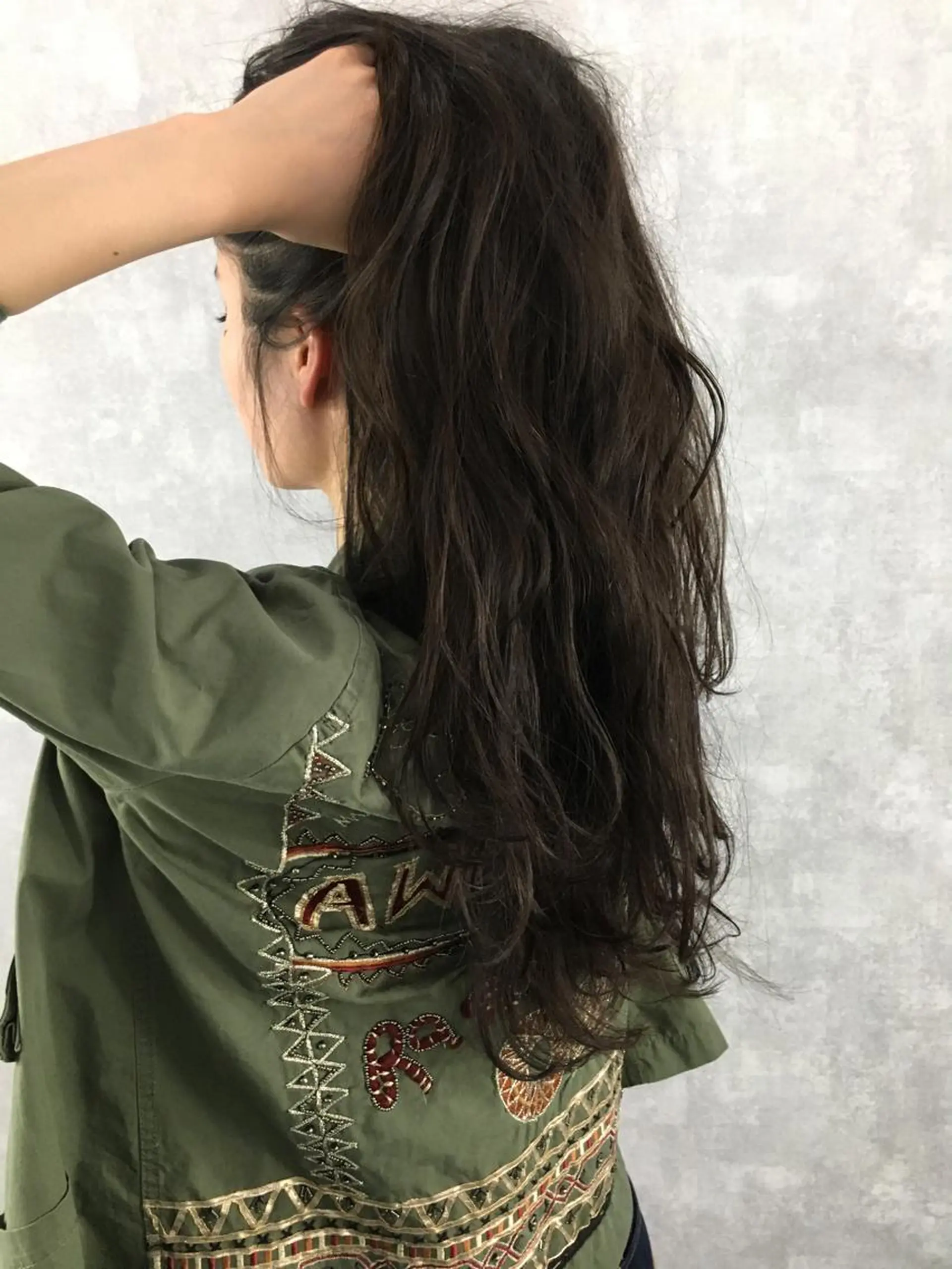 ロング カラー グレージュ レイヤーカット BLend 渋谷のヘアスタイル