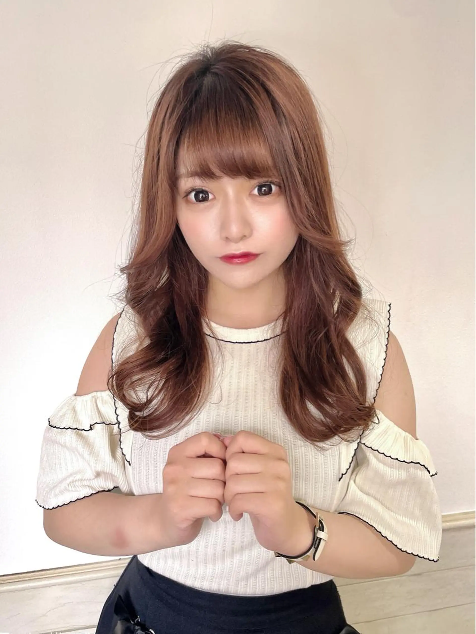 セミロング カラー ヨシンモリ 韓国風ヘア カット 💖透明感カラー💖 坂本万由子のヘアスタイル