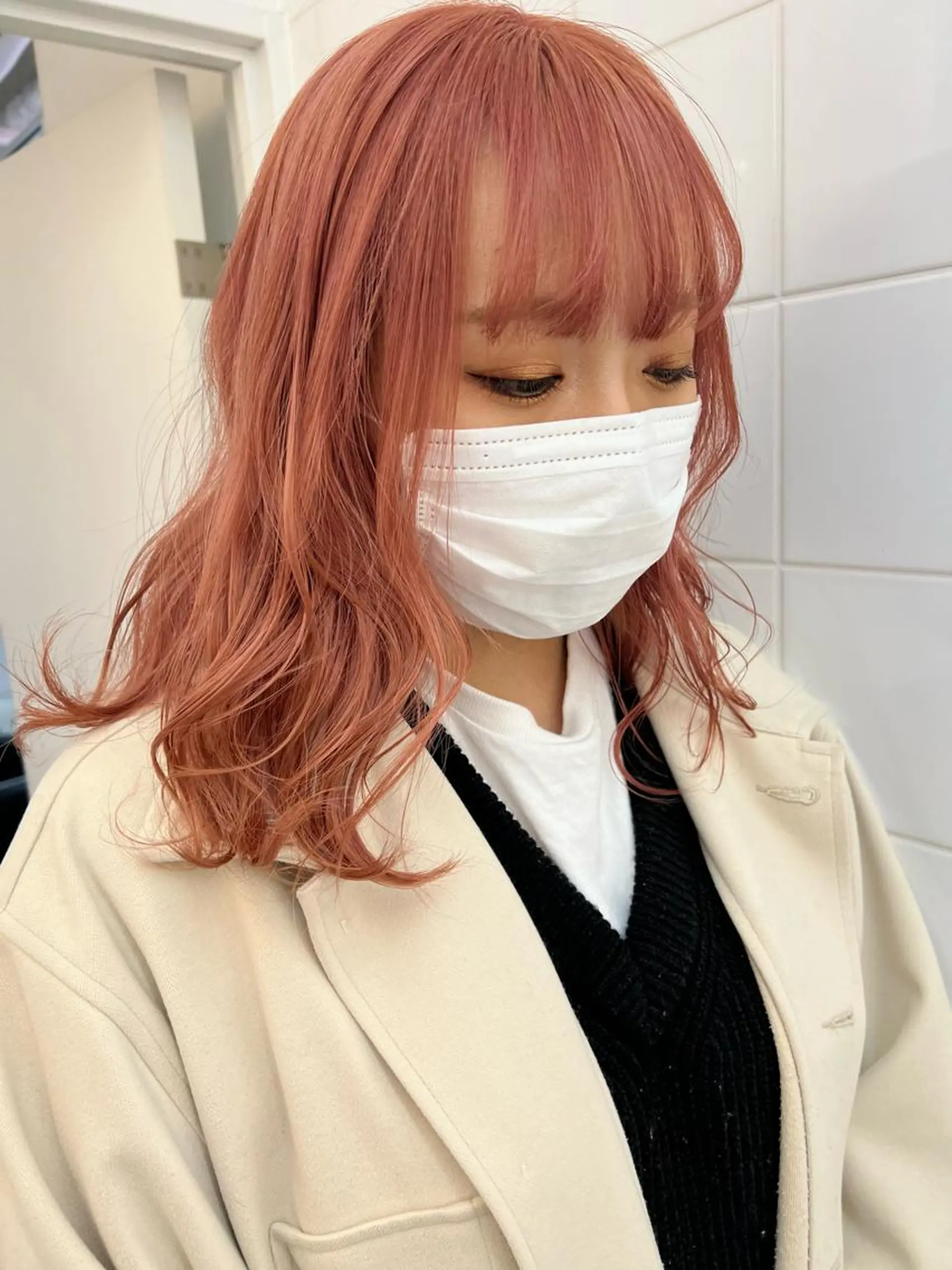 セミロング カラー ヘアアレンジ 🧨ブリーチー×ボブ レイヤー💎じゅえるのヘアスタイル