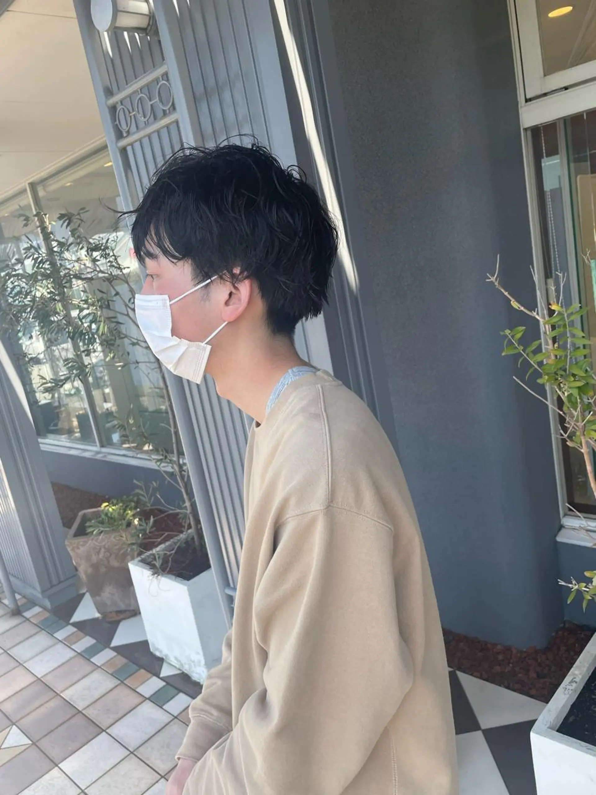 パーマ メンズ カット パーマ 佐々木 麻純のヘアスタイル