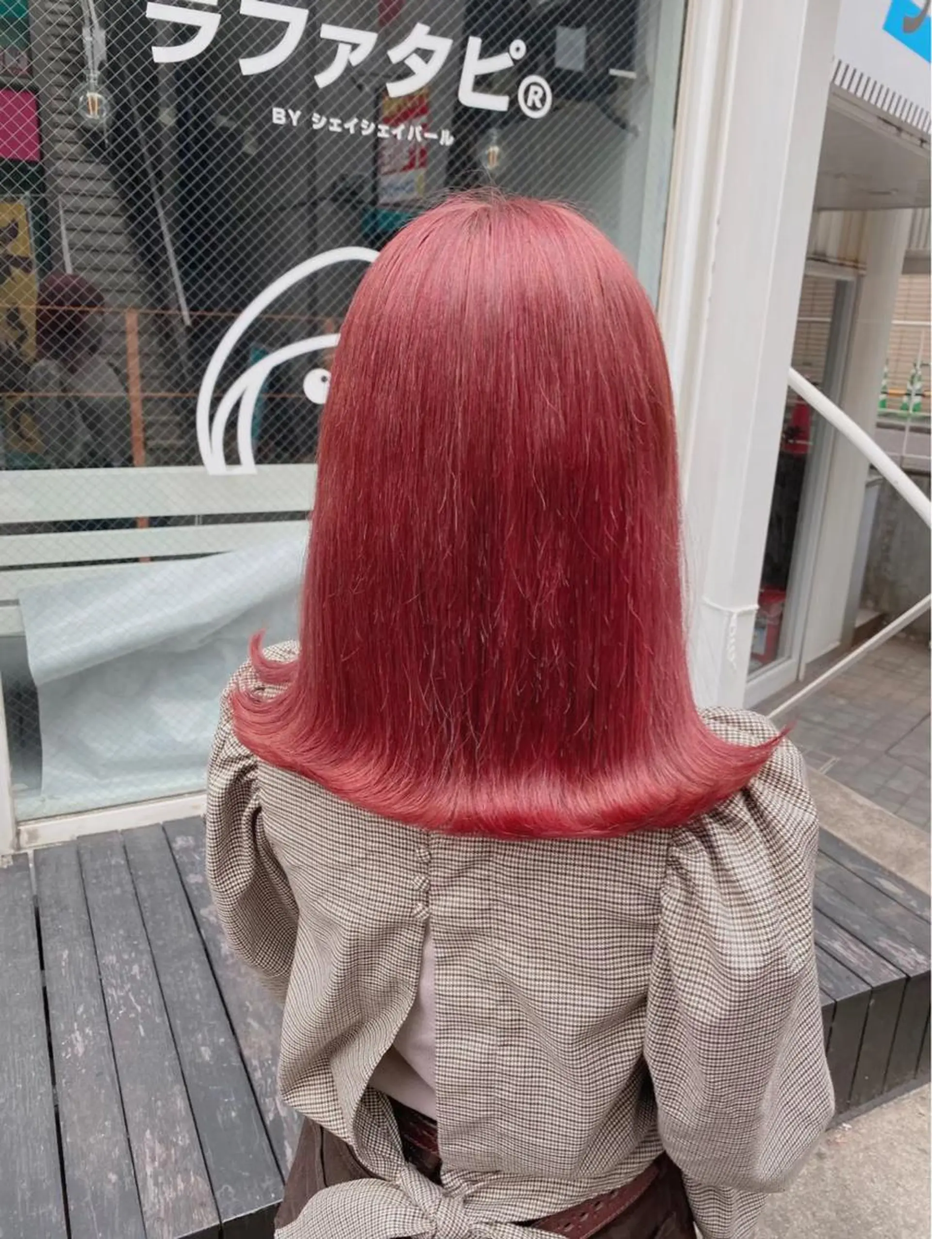 ロング カラー ブリーチ ハイトーンカラー レッドカラー ヘアカラー トリートメント 👻個性派/透明感 /栄/misaのヘアスタイル
