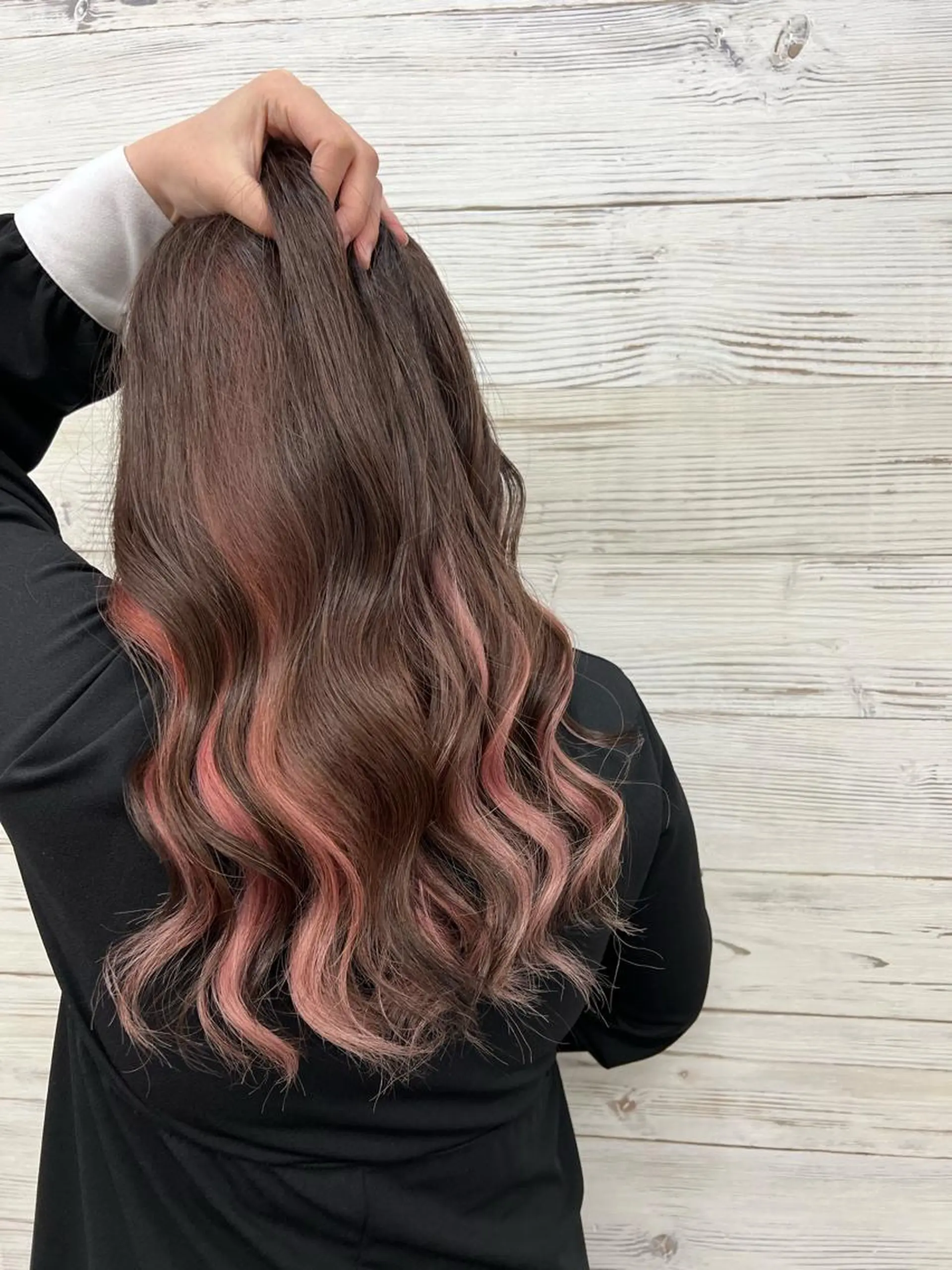 ロング カラー ヘアアレンジ エクステ 枝毛カット＆髪質改善 満足NO.1岡しゃんのヘアスタイル
