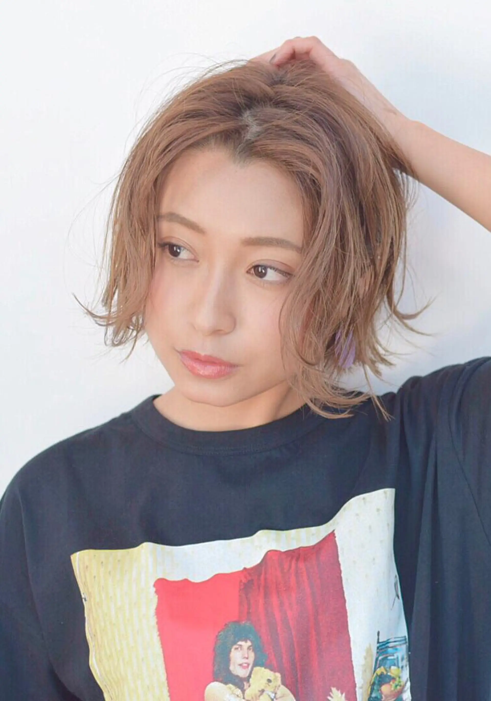 ショート ショートヘア 外ハネヘア カット 縮毛矯正 トリートメント ヘアセット Lond enikaのヘアスタイル