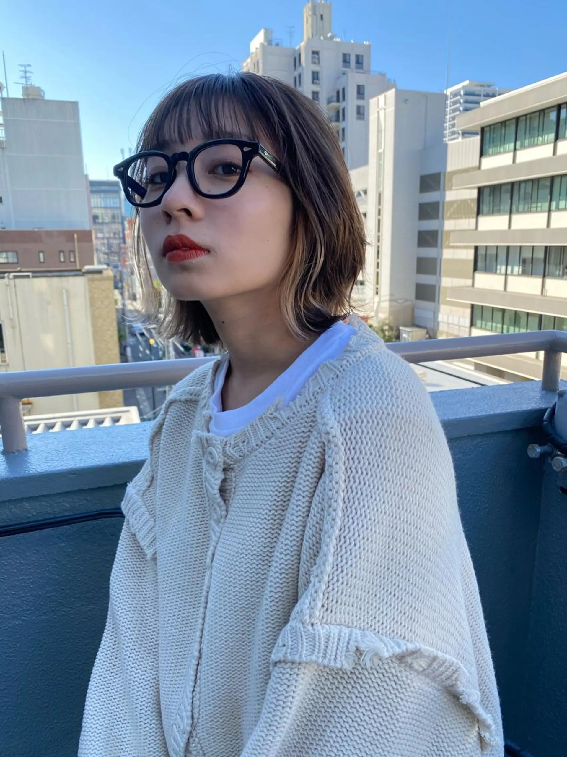 ショート カラー イヤリングカラー Pia hair Design Yakuin所属・Pia ツボイ ケイタのヘアスタイル