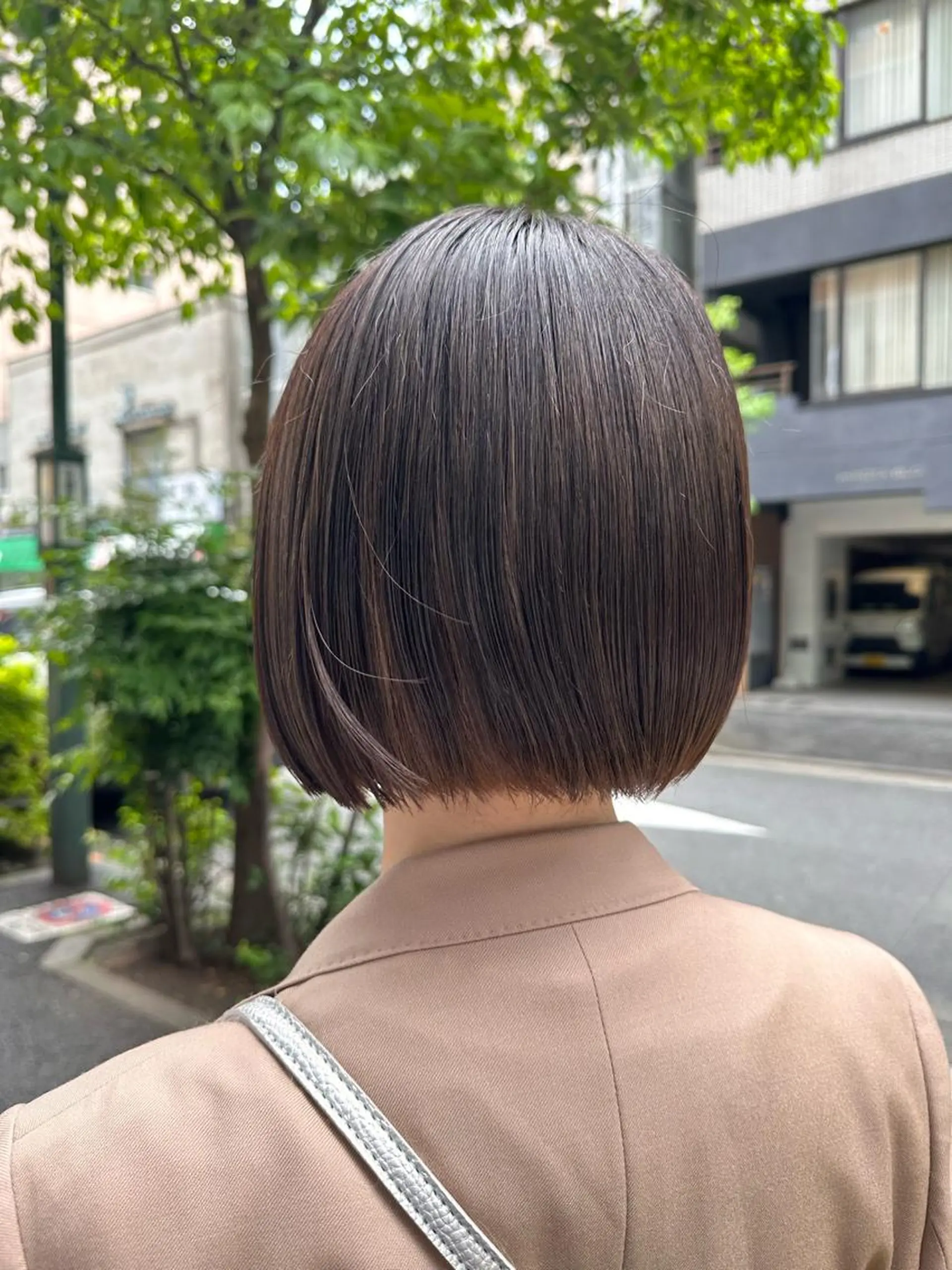 ミディアム カラー パーマ 切りっぱなしボブ ベージュカラー ブリーチ ブルーカラー 透明感カラー ヘアカラー トリートメント 髪質改善/縮毛矯正 ボブ/Ryuseiのヘアスタイル