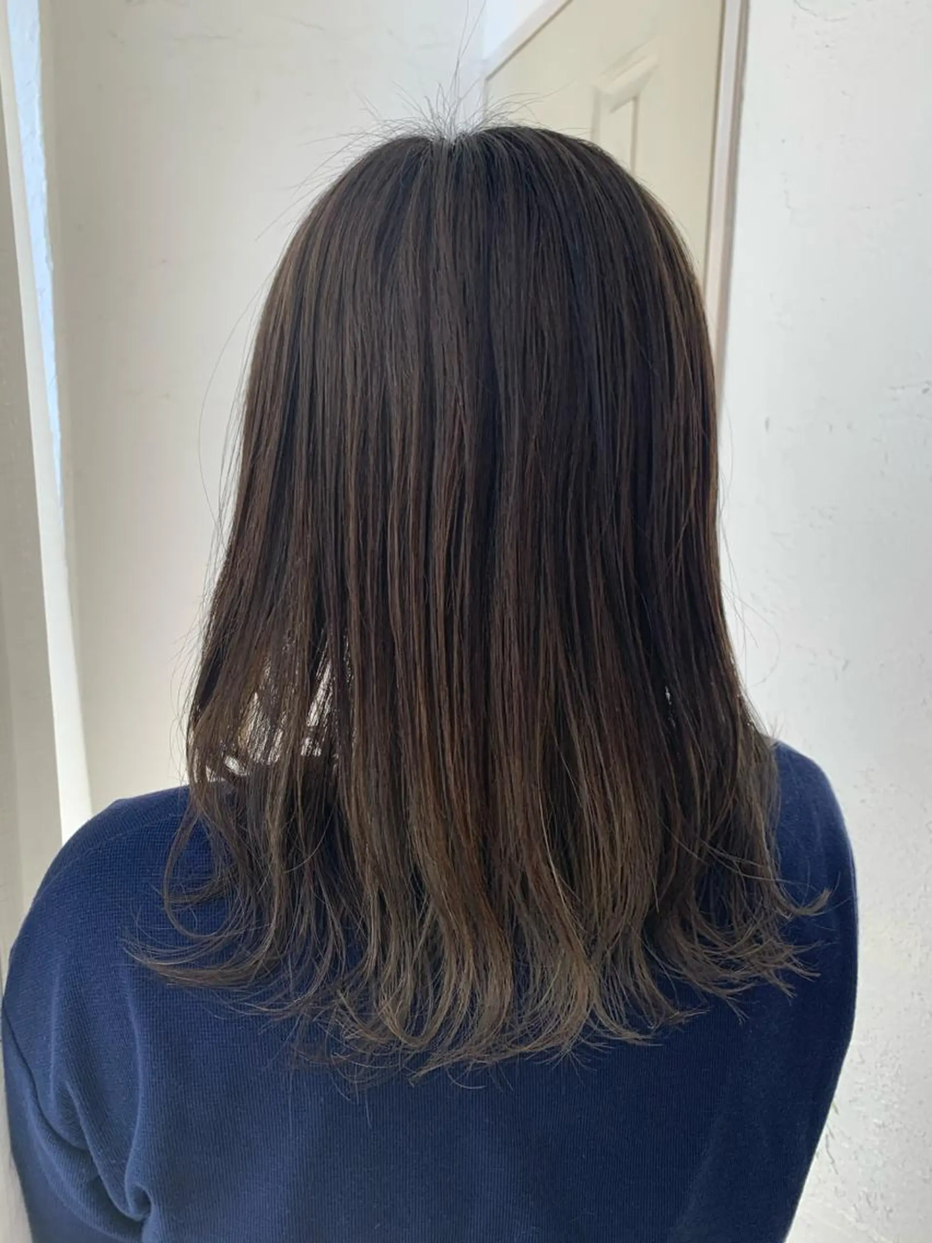 セミロング カラー カット ヘアカラー タナカ マナミのヘアスタイル