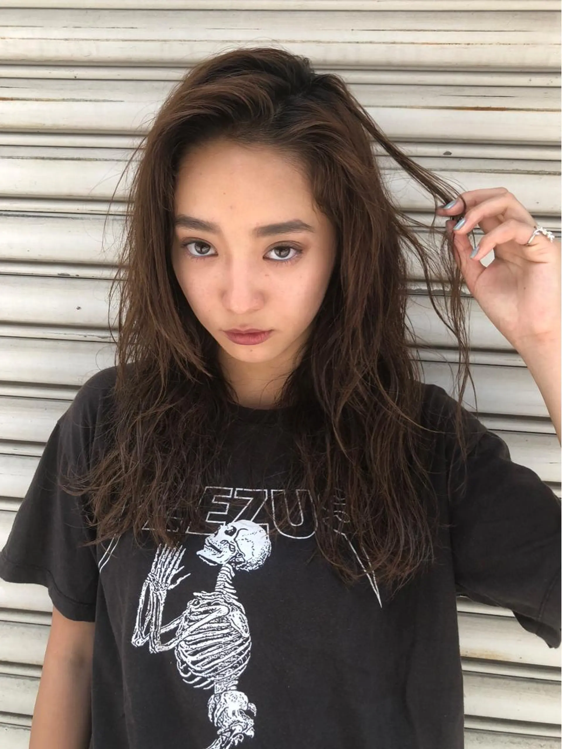 ロング salowin 原宿 aroa所属・韓国／ハッシュカット ／透明感カラー／金野のヘアスタイル