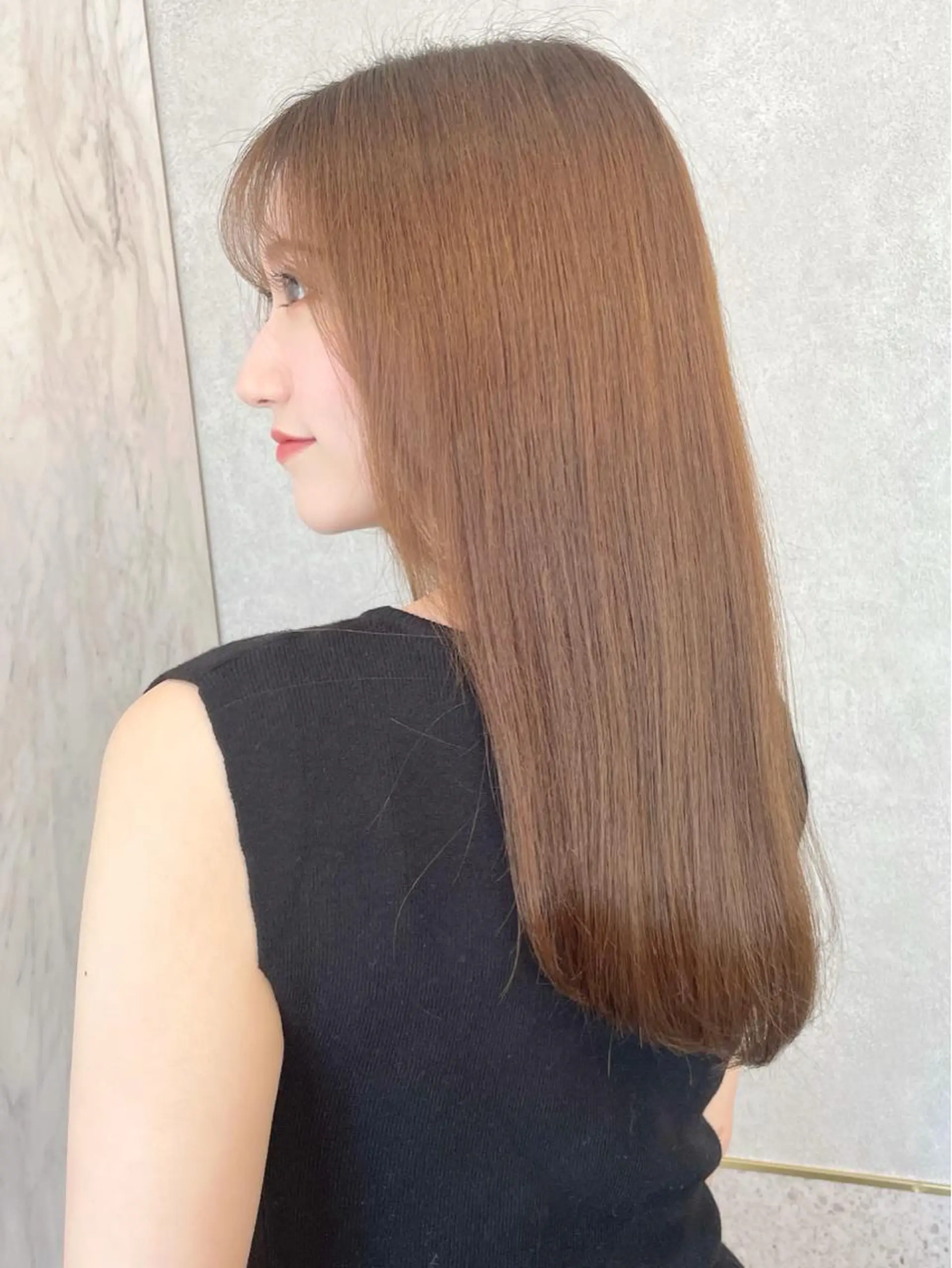 ロング カラー カット 縮毛矯正 韓国ヘア🤍顔周り/ 髪質改善✨/林遼一郎のヘアスタイル