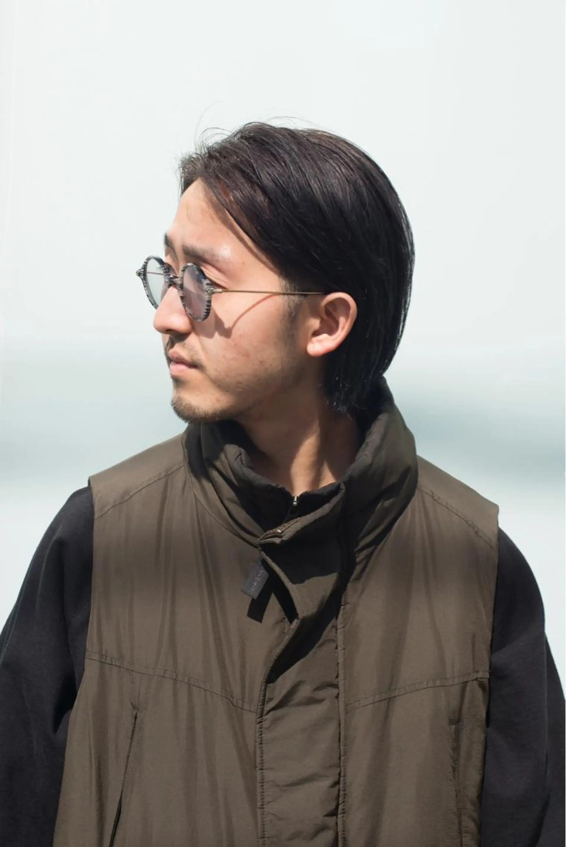 ミディアム メンズ 千葉 慎也のヘアスタイル