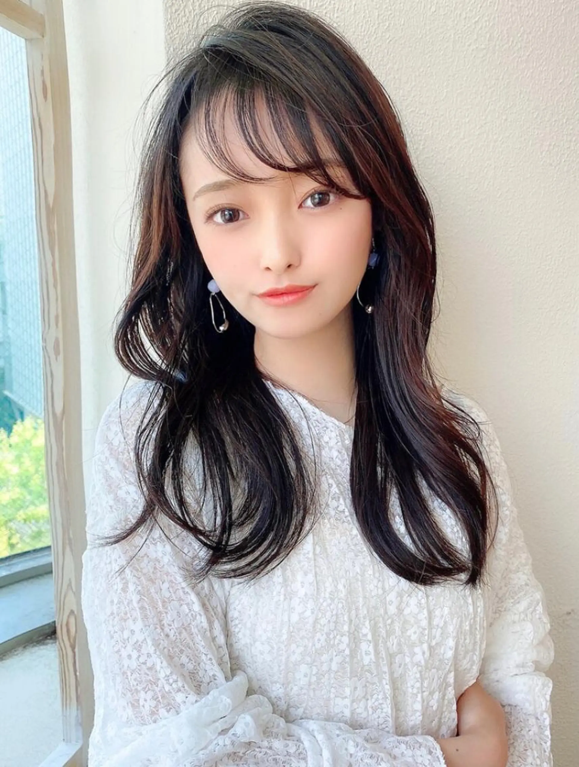 ロング カラー ヘアアレンジ カット ヘアカラー トリートメント 顔まわり似合わせ 久保田せなのヘアスタイル