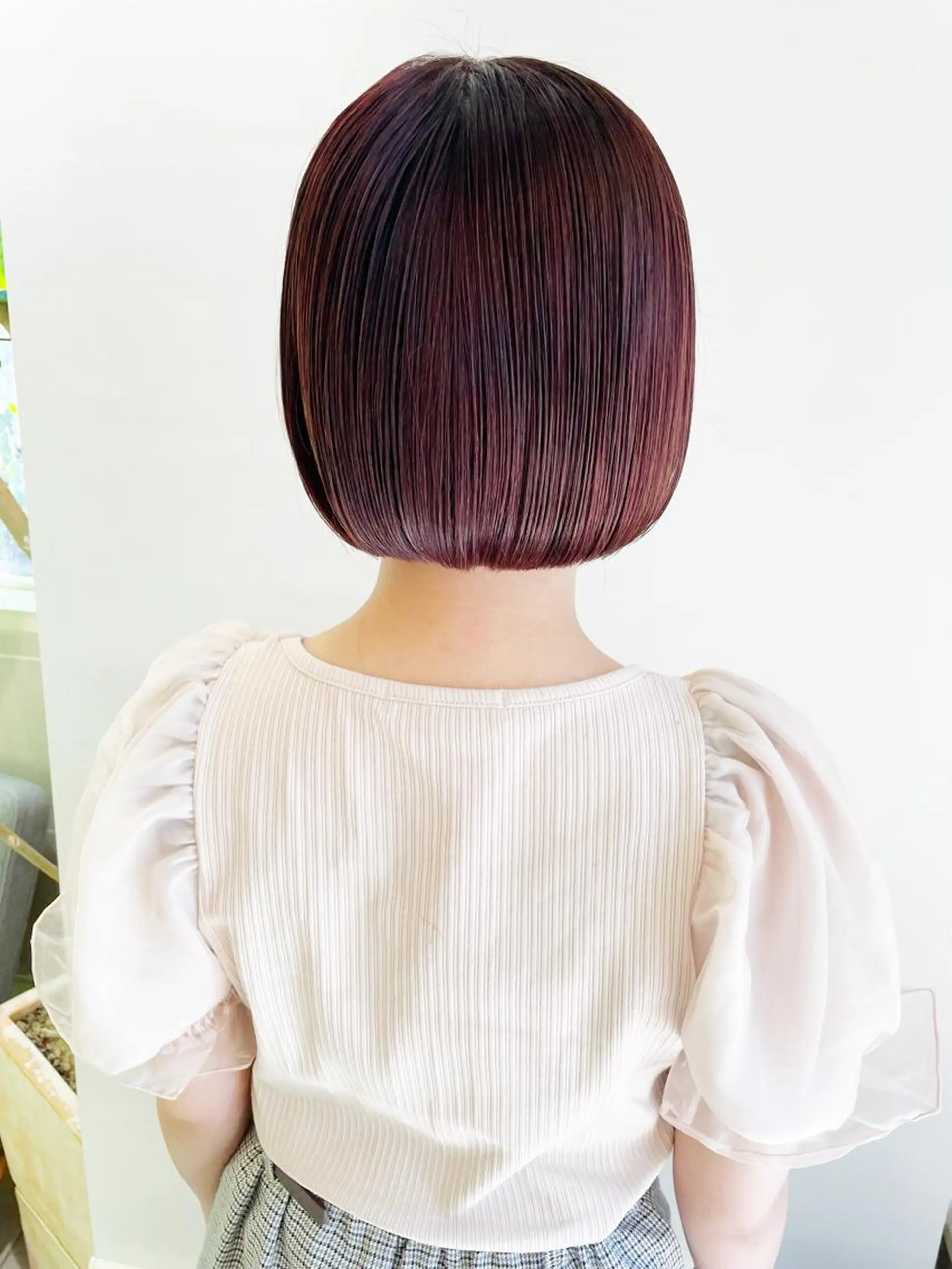 ショート カラー ピンクカラー ボブ 齋藤 咲のヘアスタイル