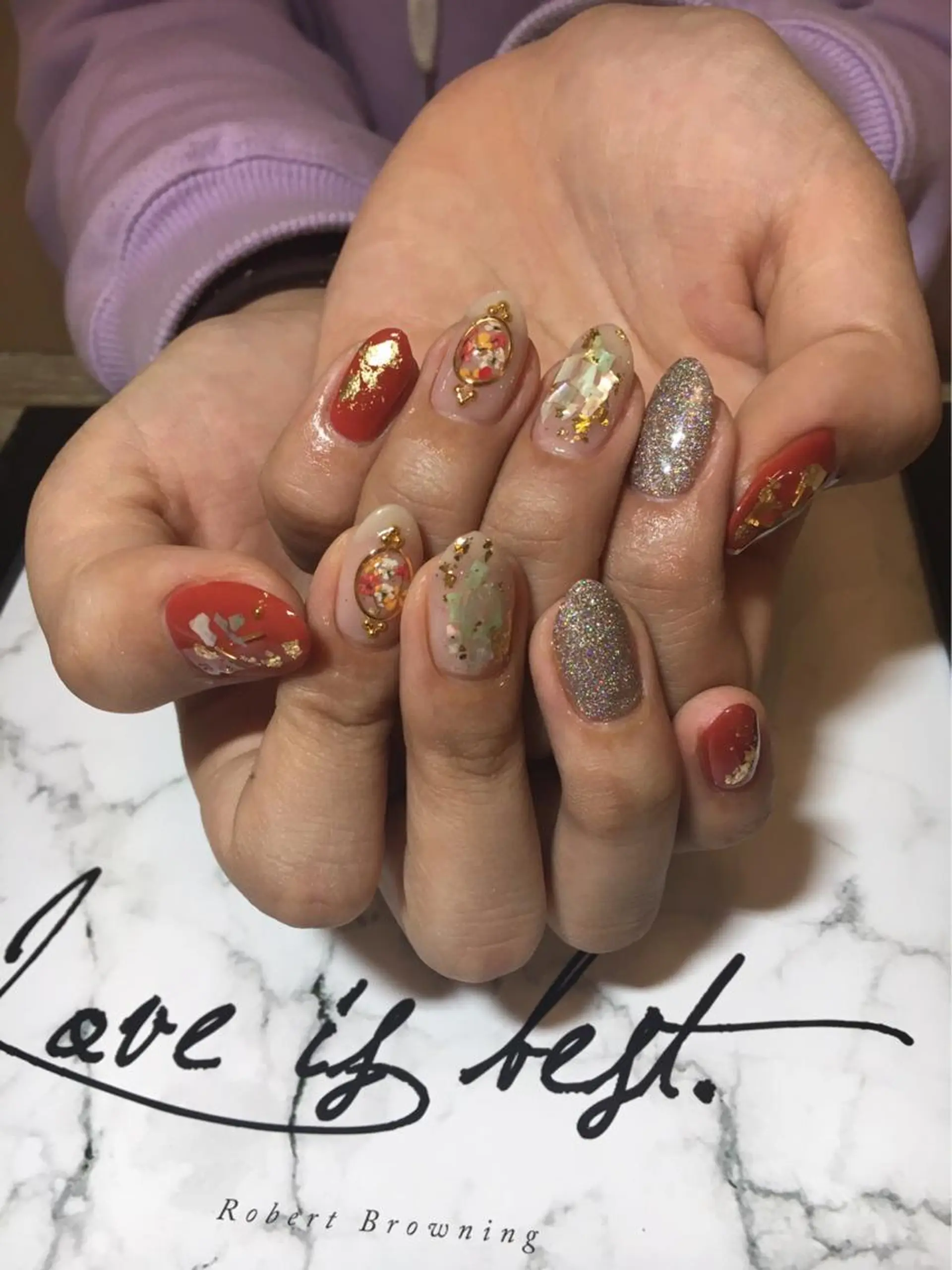 ネイル ハンドネイル LOVE NAIL 💕Sonoのネイルデザイン